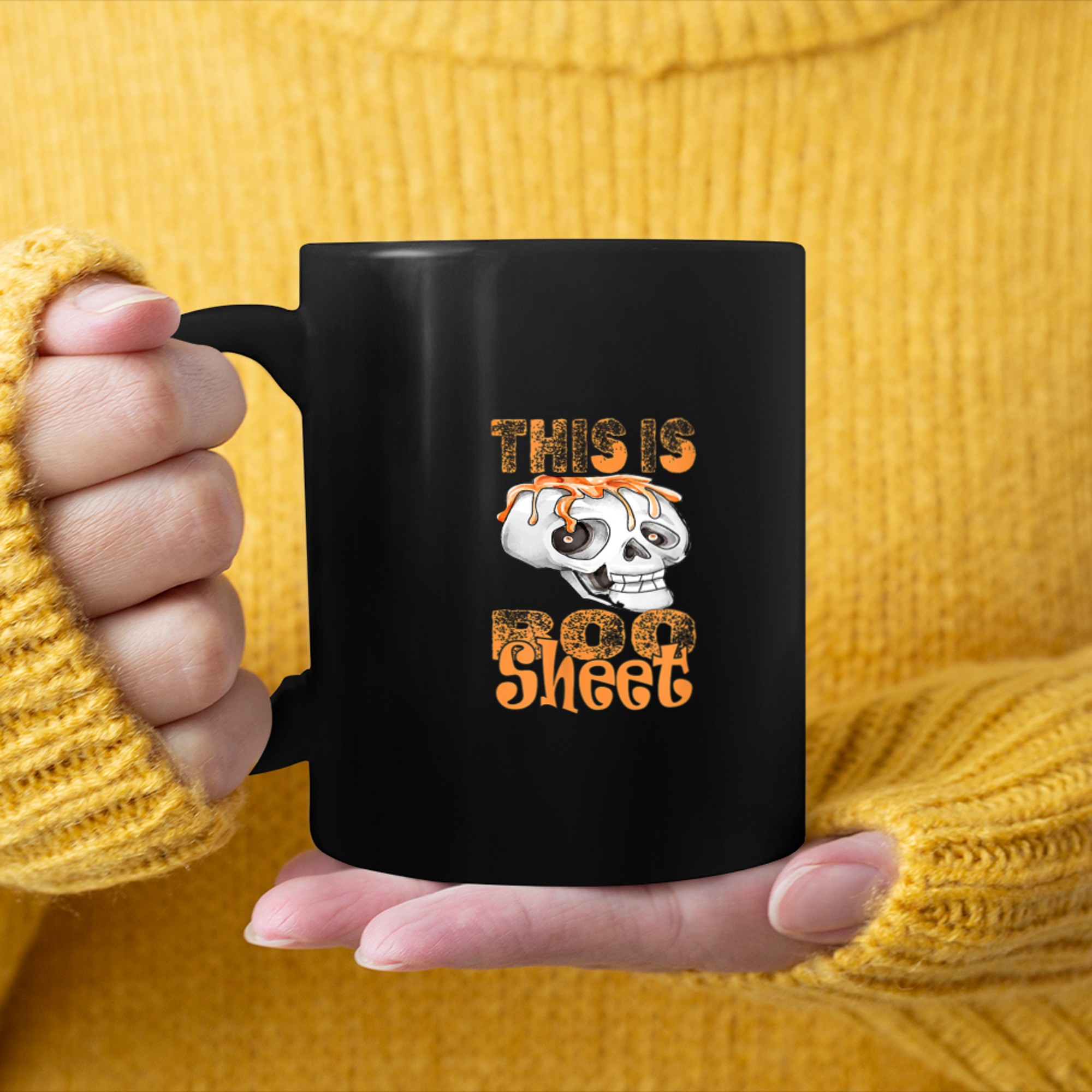 This is Boo Sheet Funny Halloween Costume mug black