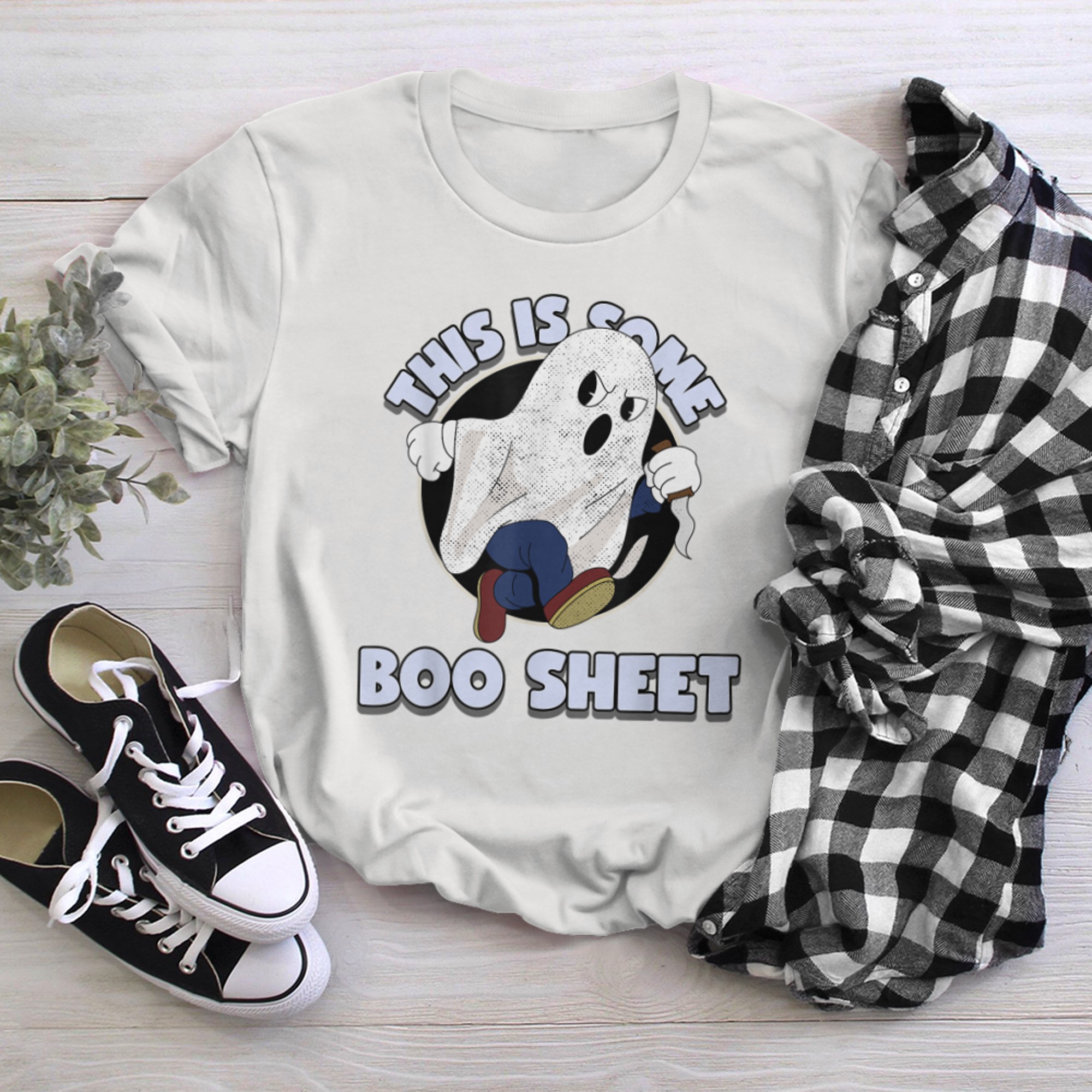 This Is Boo Sheet Ghost Halloween Costume Men Women Kids t-shirt White