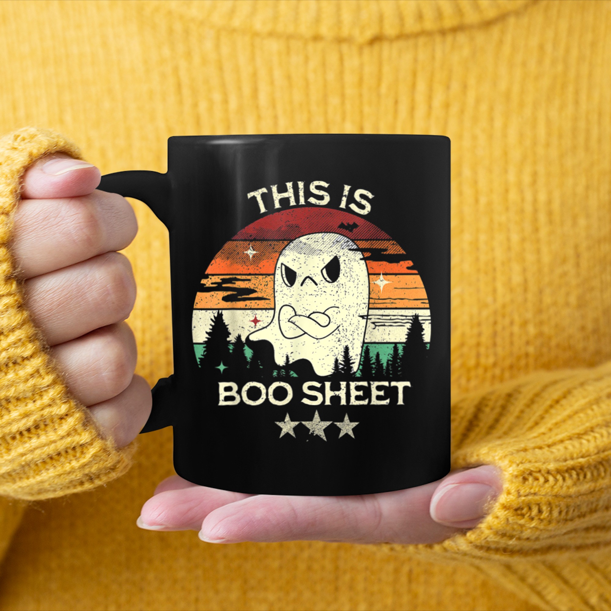 This Is Boo Sheet Ghost Retro Halloween Costume Men Women - 2023-09-12T162909.581 mug black