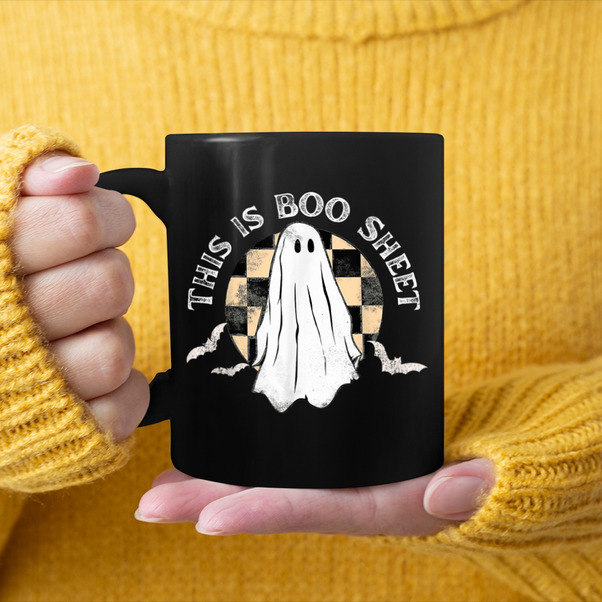 This Is Boo Sheet Ghost Retro Halloween Costume Men Women - 2023-09-12T162913.468 mug black