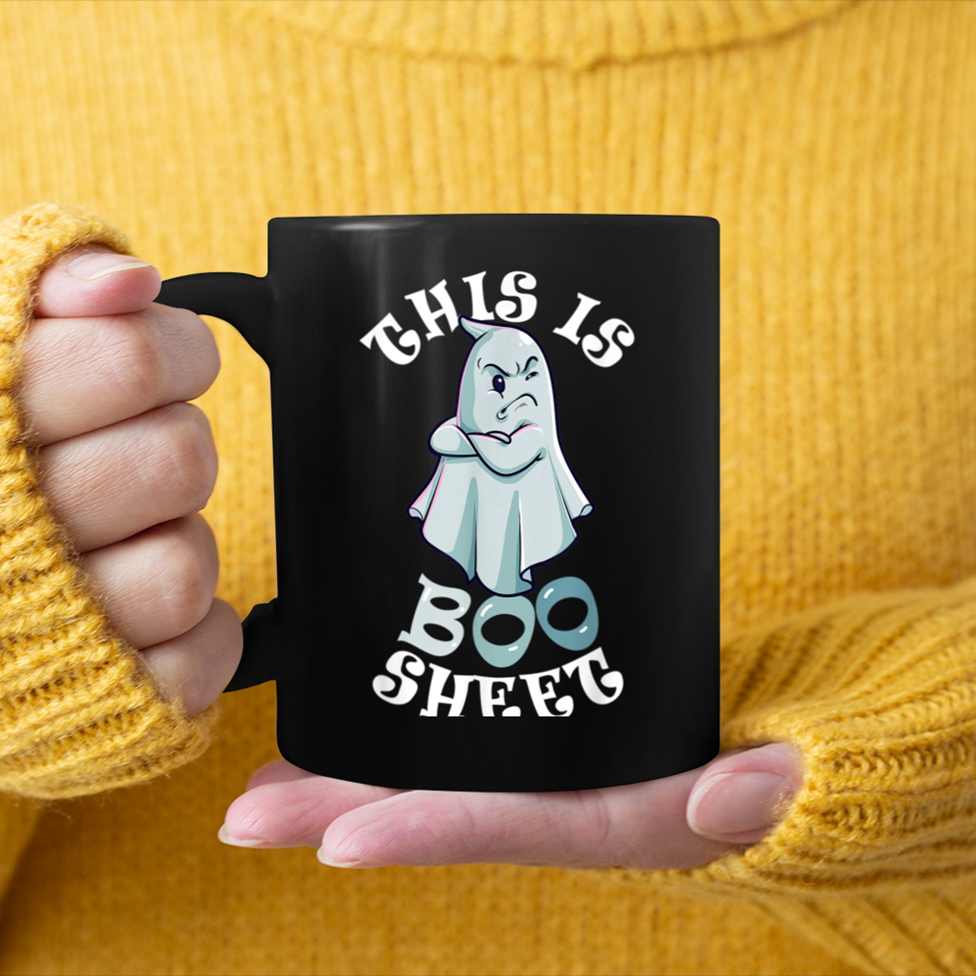 This Is Boo Sheet Ghost Retro Halloween Costume Men Women - 2023-09-12T162915.225 mug black