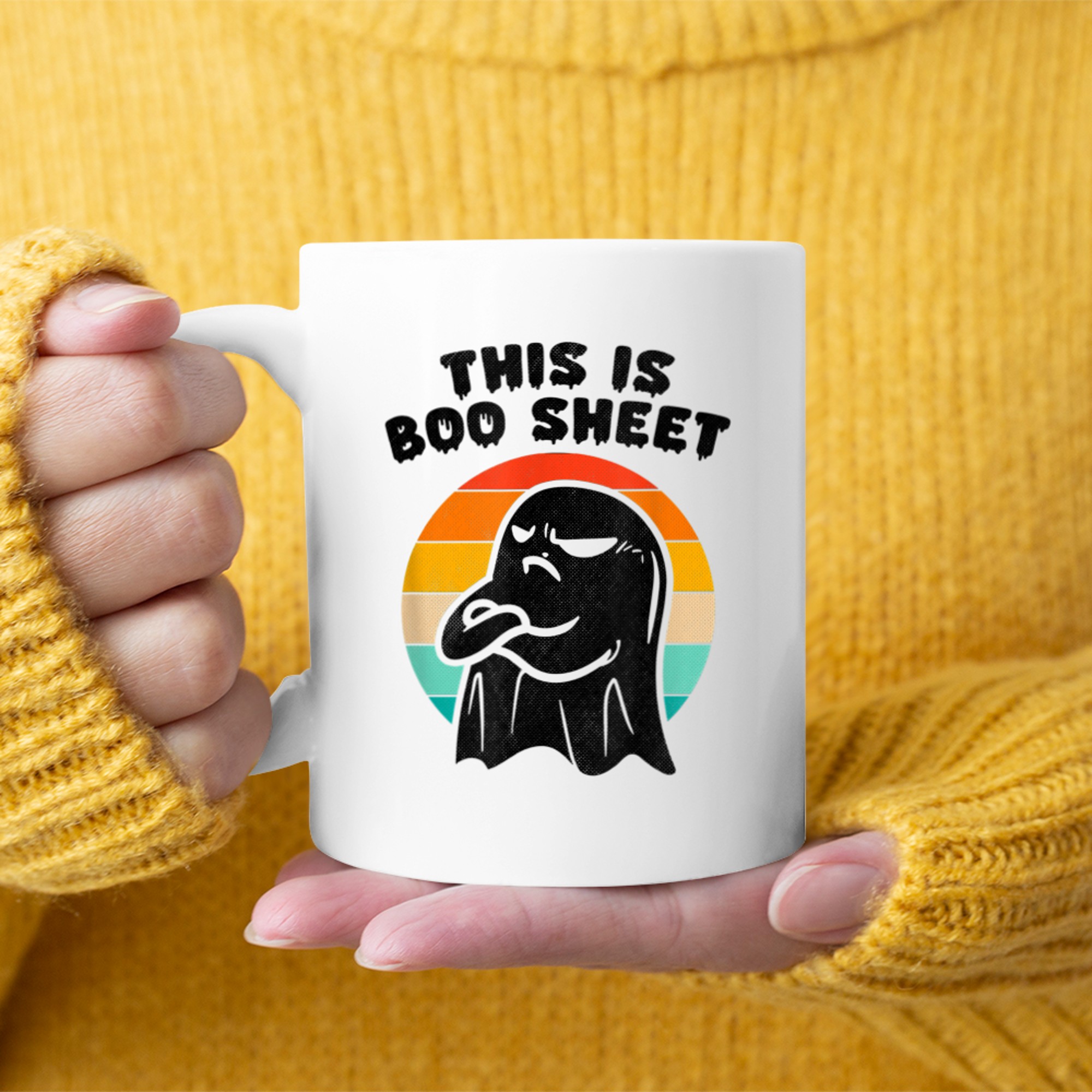 This is Boo Sheet Halloween Funny Costume Tee mug white