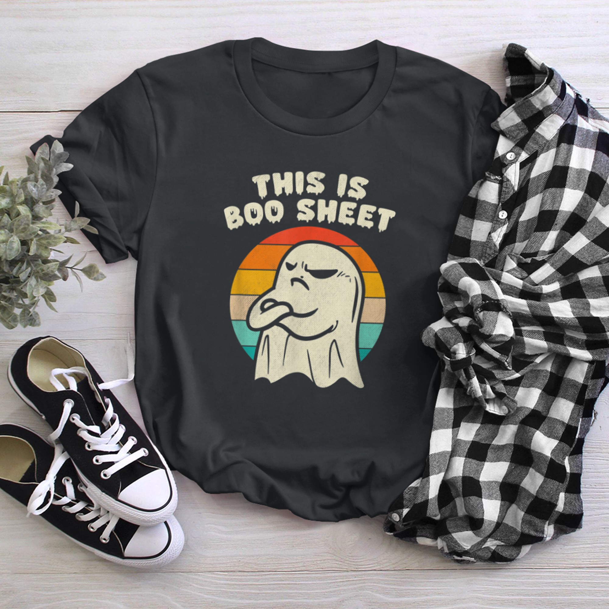 This is Boo Sheet Halloween Funny Tee t-shirt black