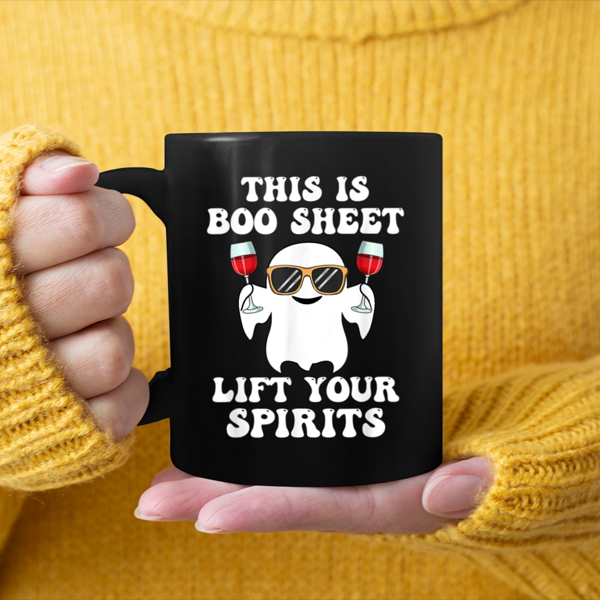 This Is Boo Sheet Lift Your Spirits mug black