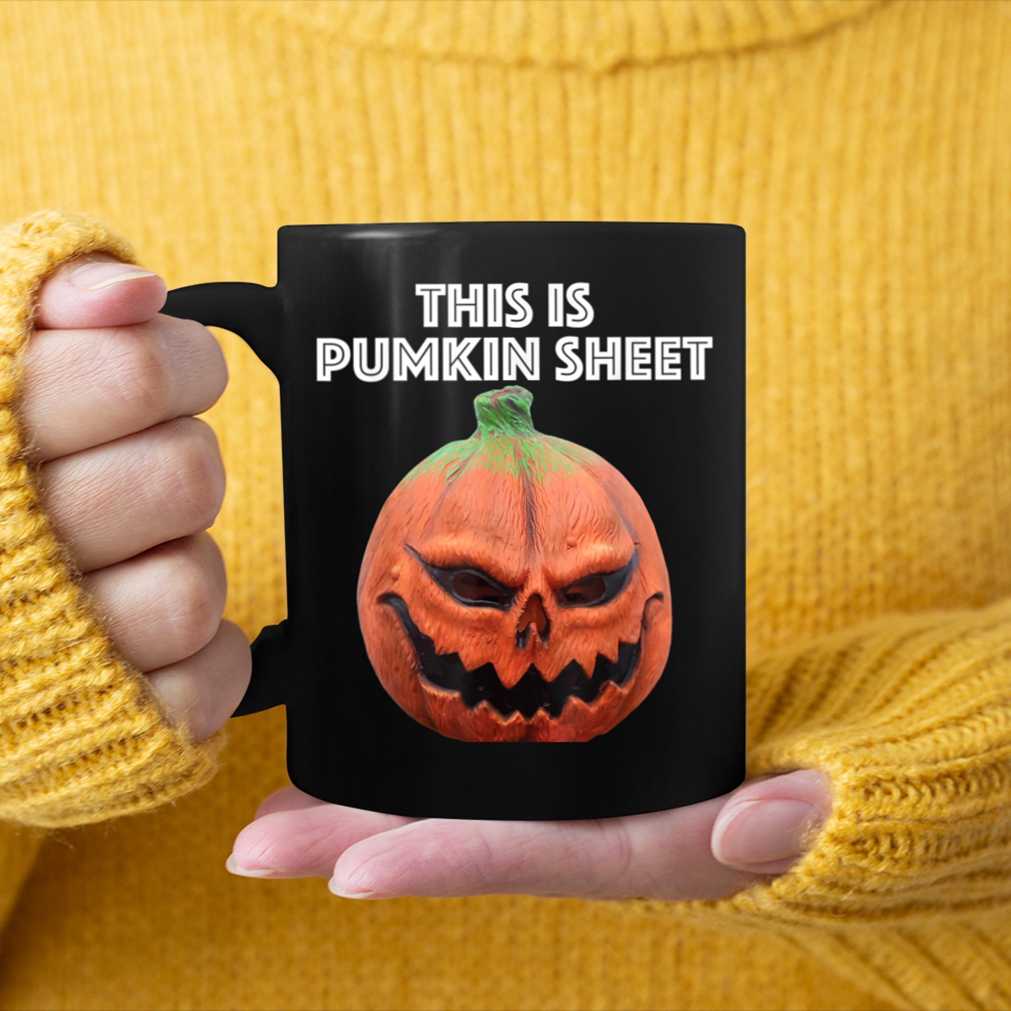 This Is Pumkin Sheet Ghost Retro Halloween Costume mug black