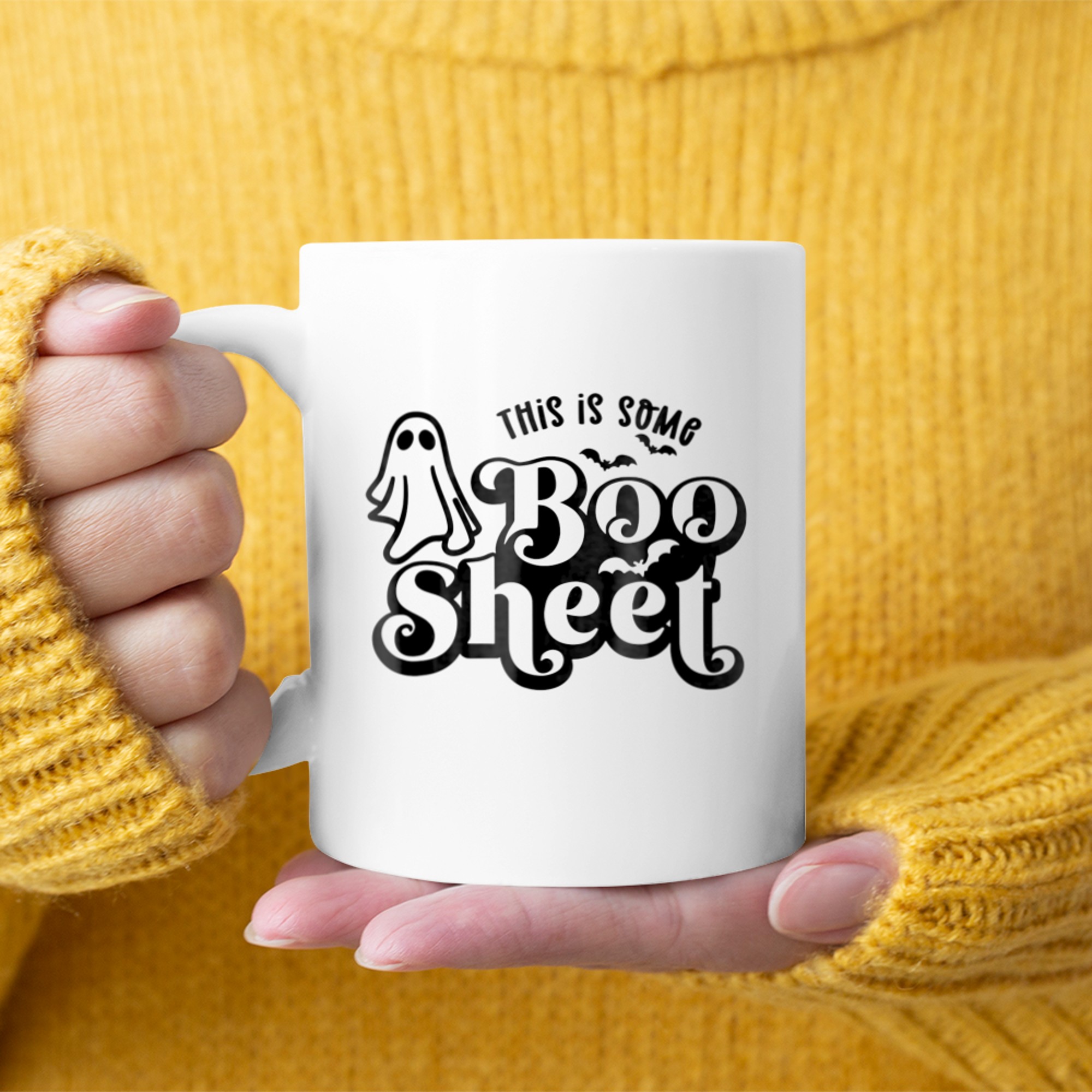 This Is Some Boo Sheet Shirt Funny Halloween Ghost Spooky (2) mug white