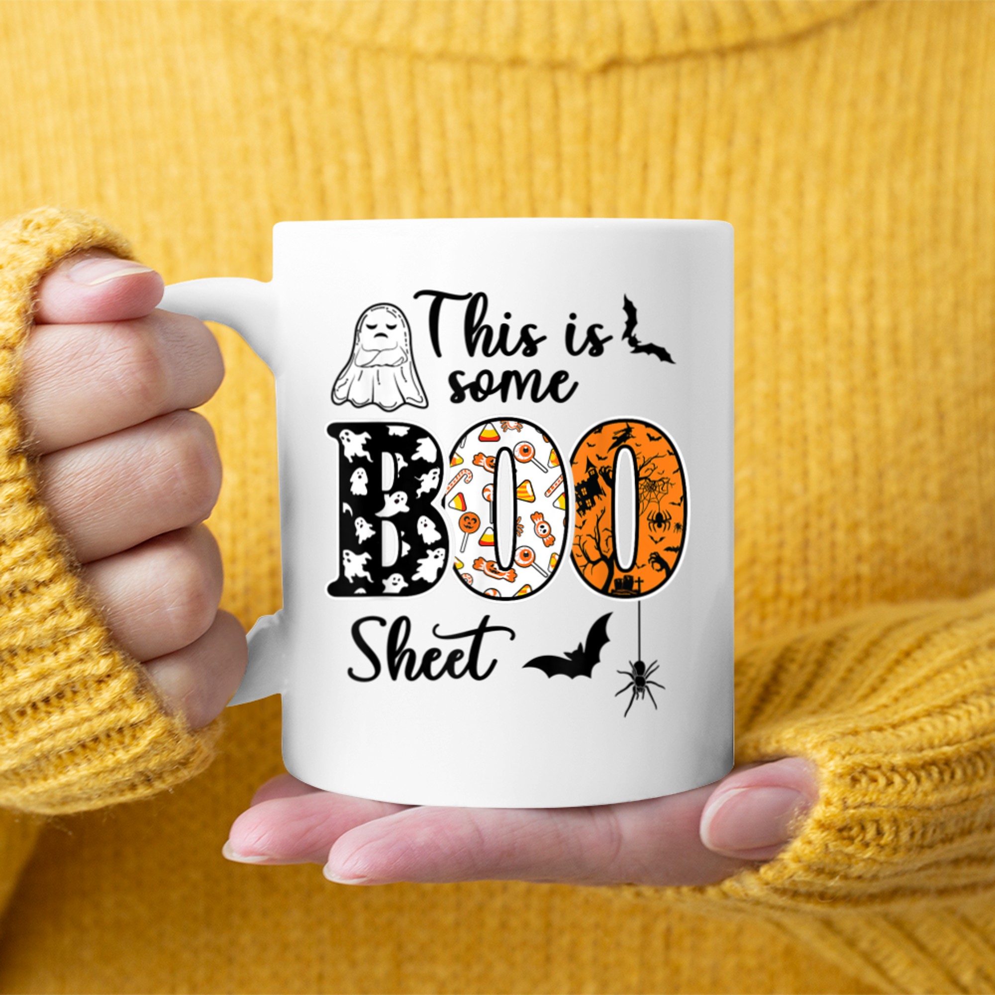 This Some Boo Sheet Ghost Funny Halloween Costume mug white