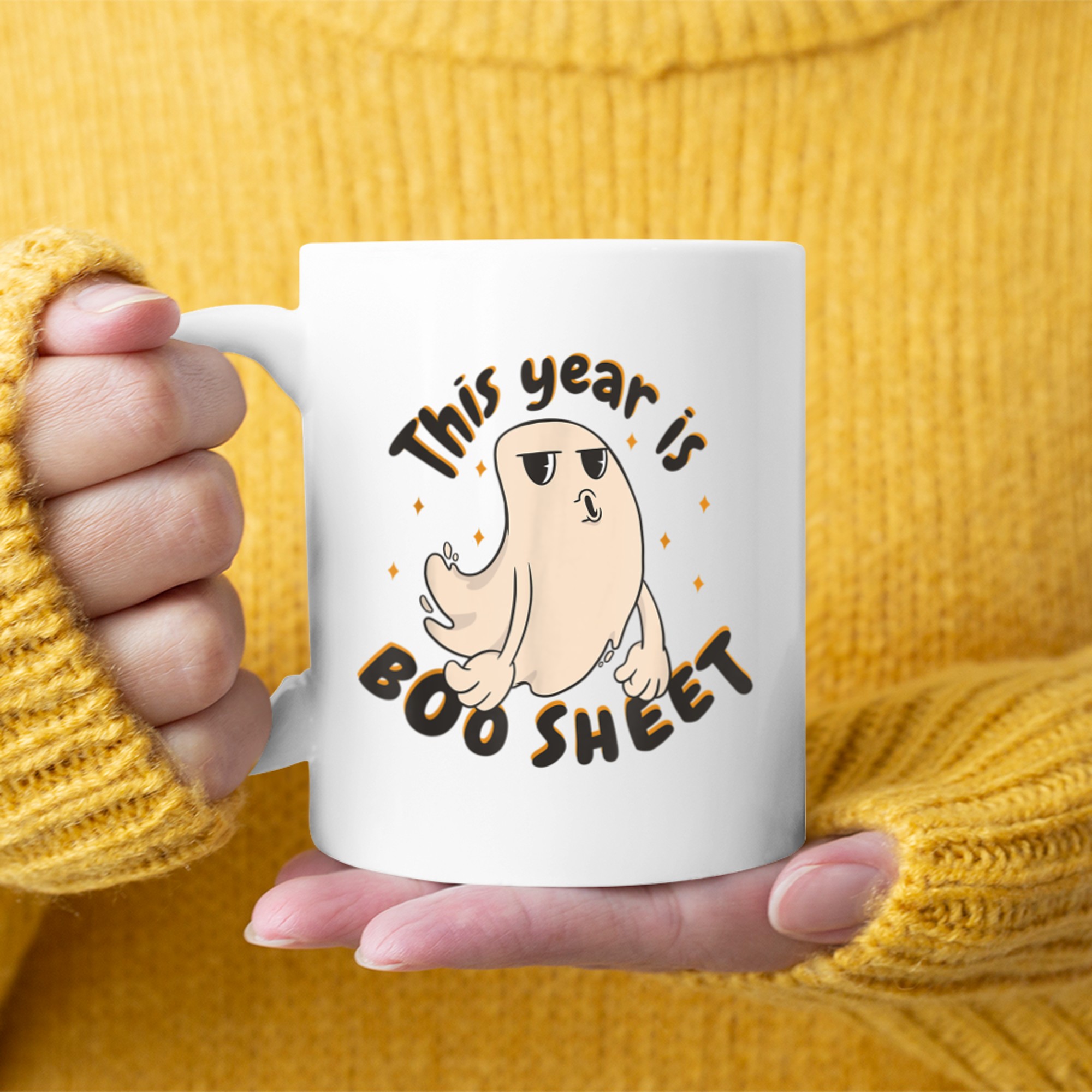 This year is Boo sheet funny quotes Halloween mug white