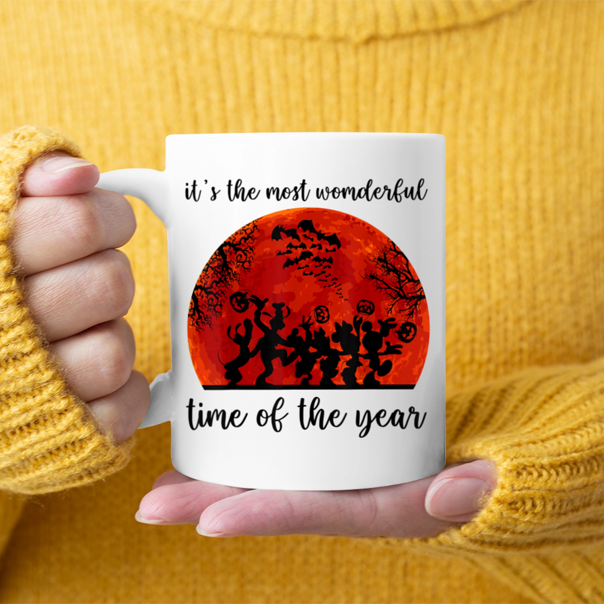 Vintage Halloween It's The Most Wonderful Time Of The Year mug white