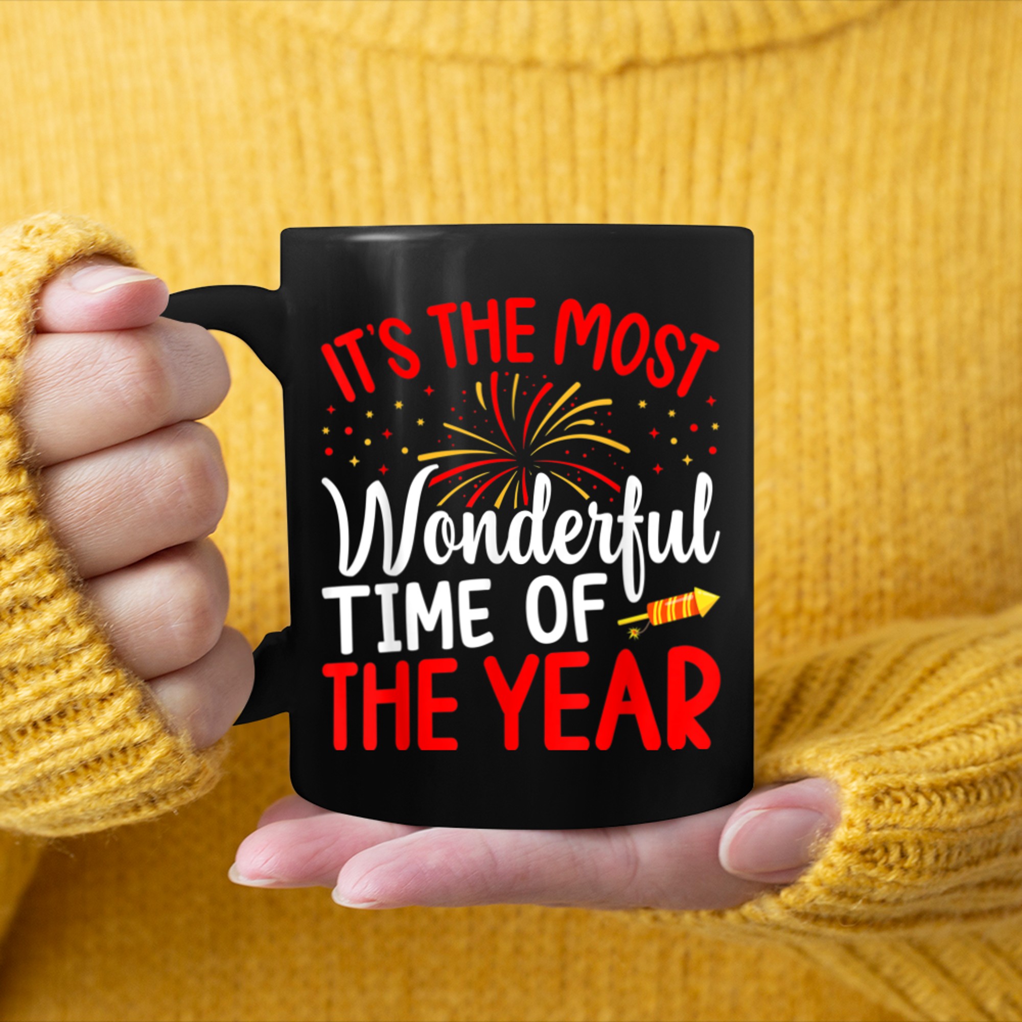 Wonderful-Time of The Year New Year Matching mug black