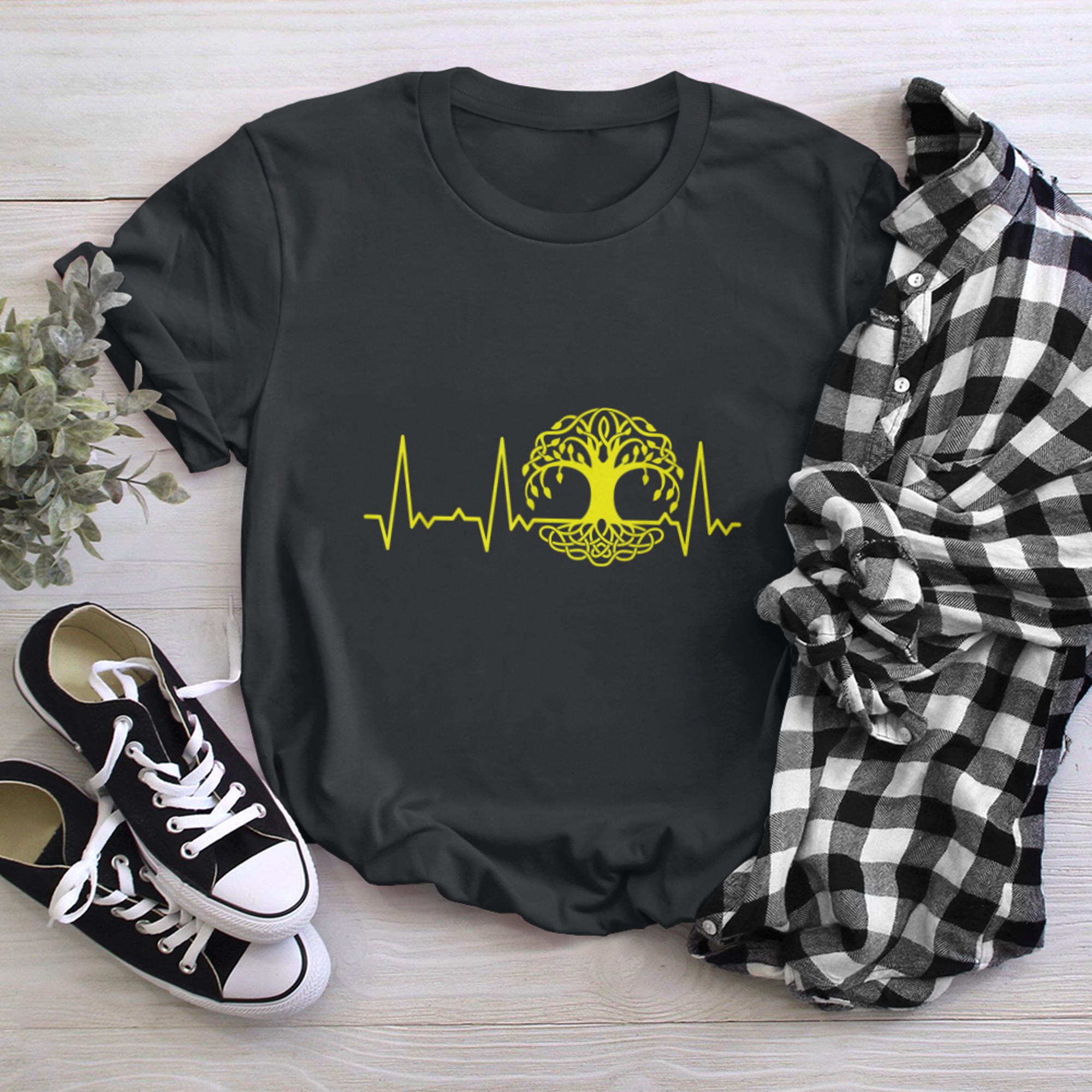 Heartbeat Tree Of Life (3) t-shirt black