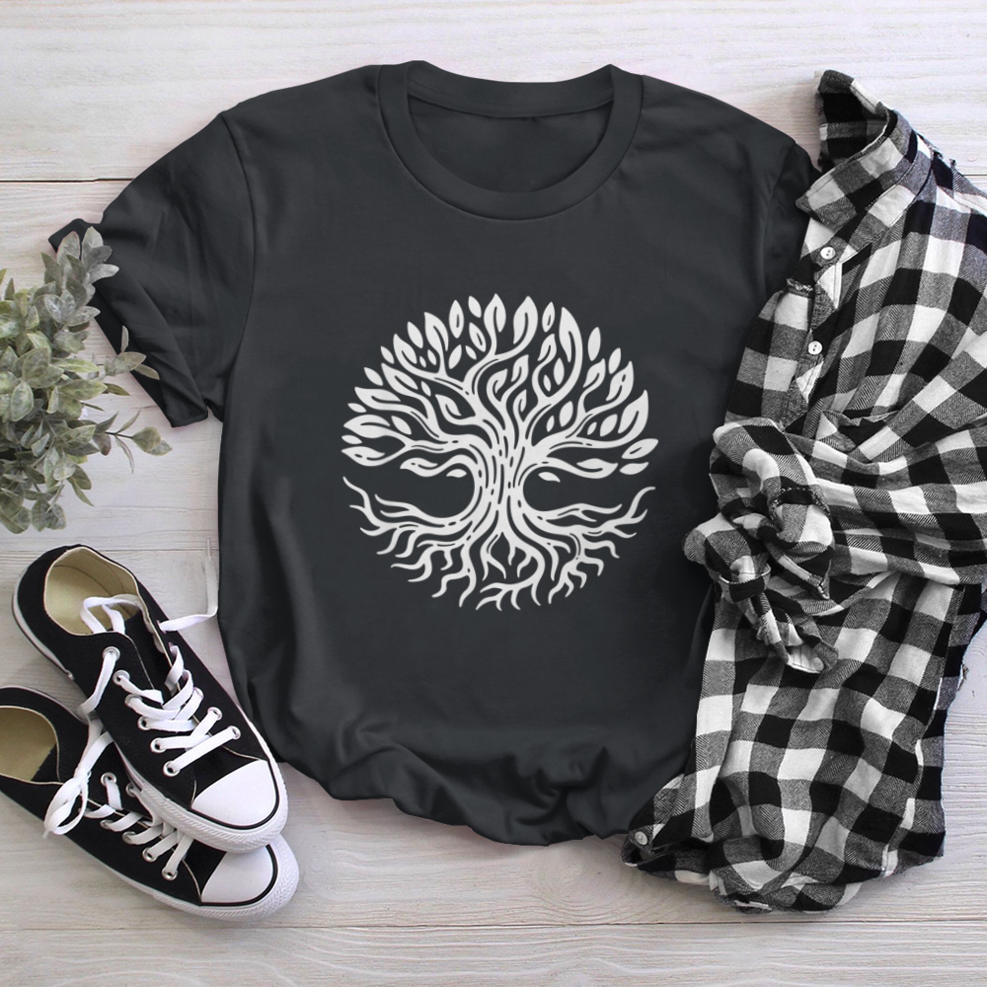 Retro Vintage Tree Of Life t-shirt black