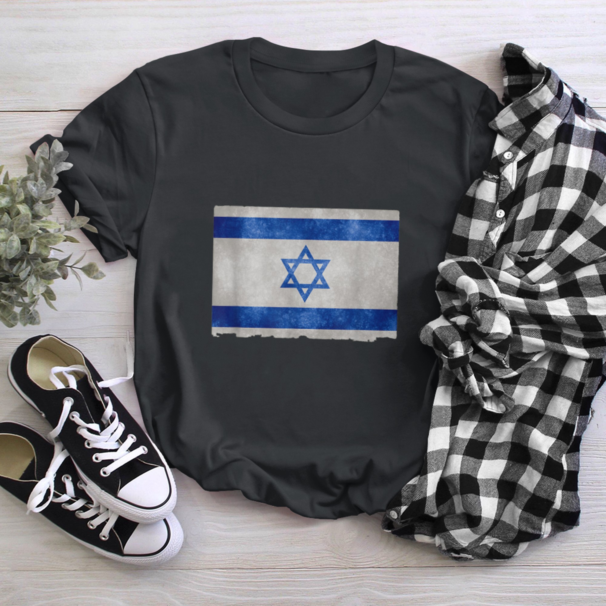 State of Israel Flag t-shirt black