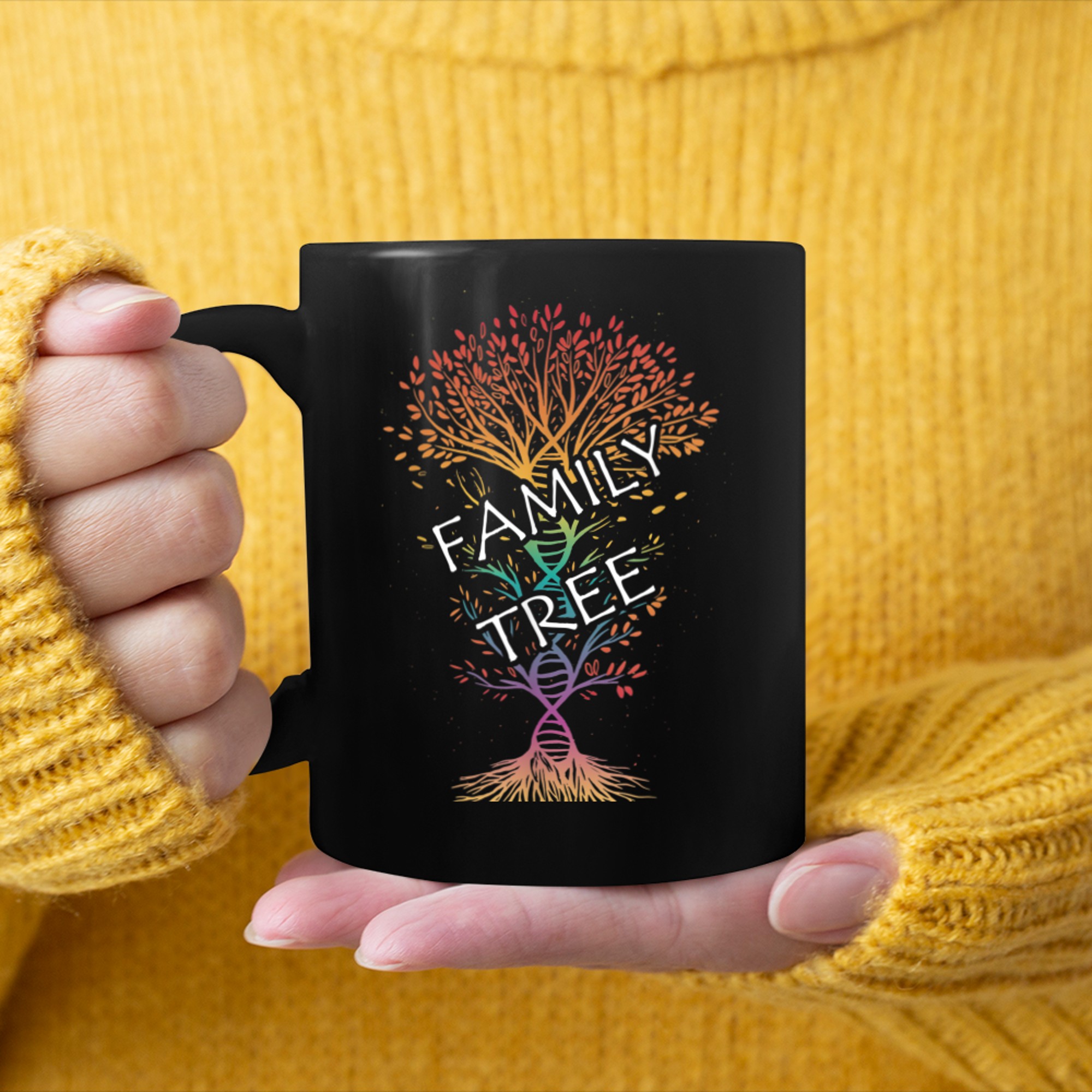 Family Tree DNA Science Life History Genetics mug black