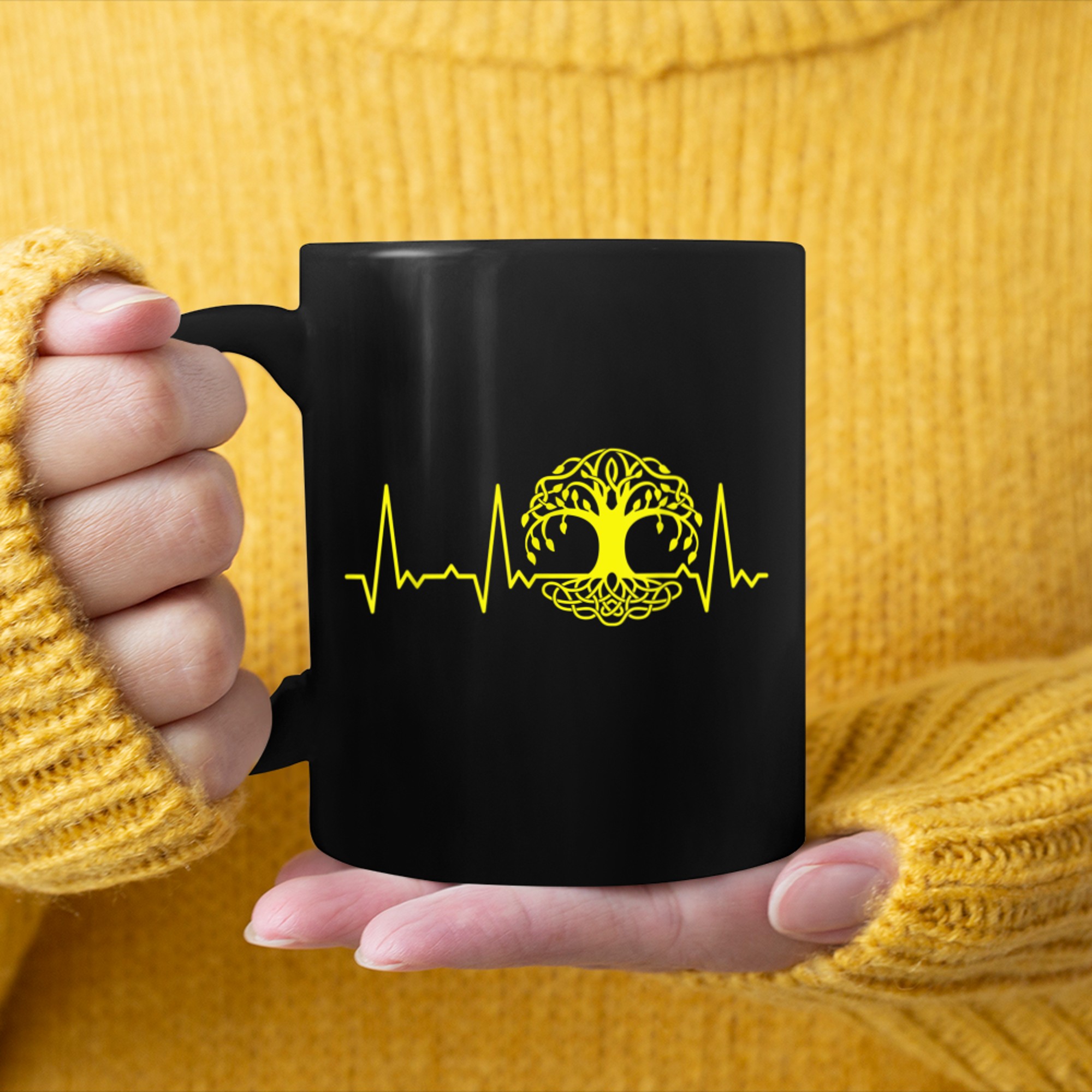 Heartbeat Tree Of Life (3) mug black