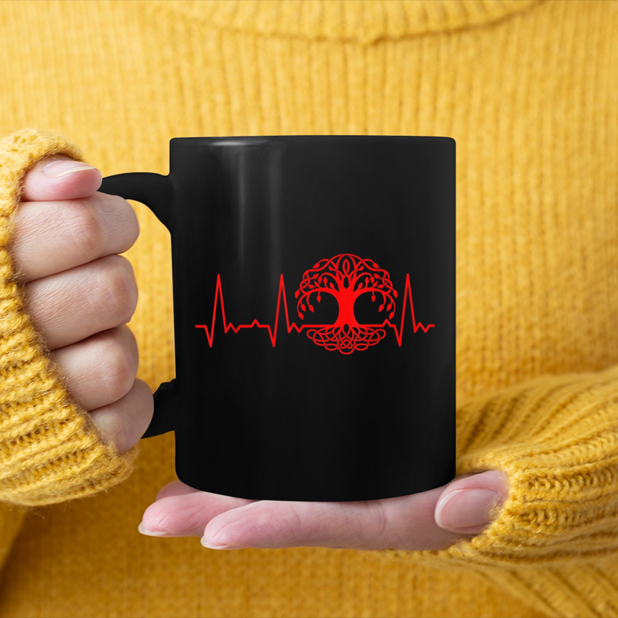 Heartbeat Tree Of Life mug black