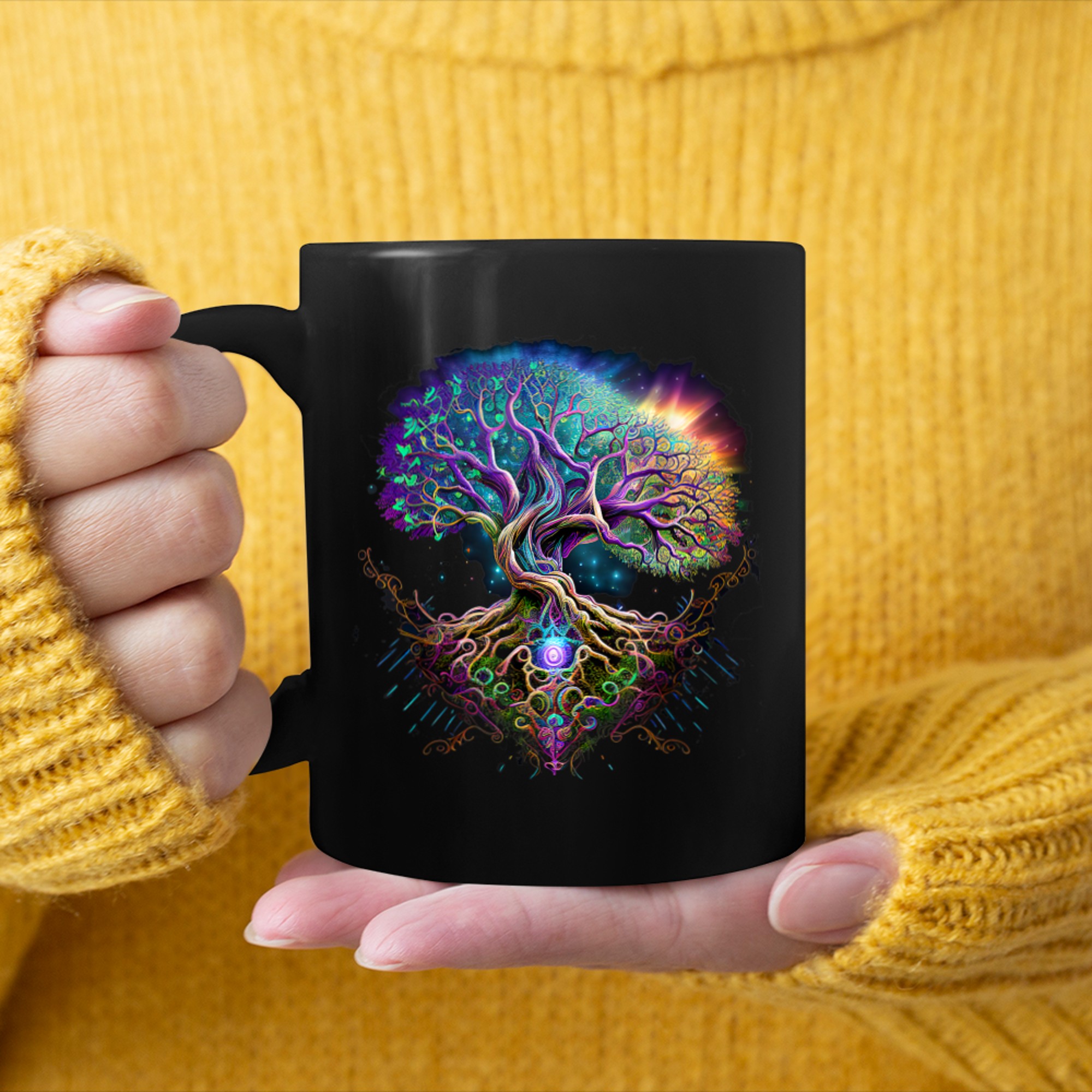 Japanese tree of life cherry blossom flowers - Japan Style mug black