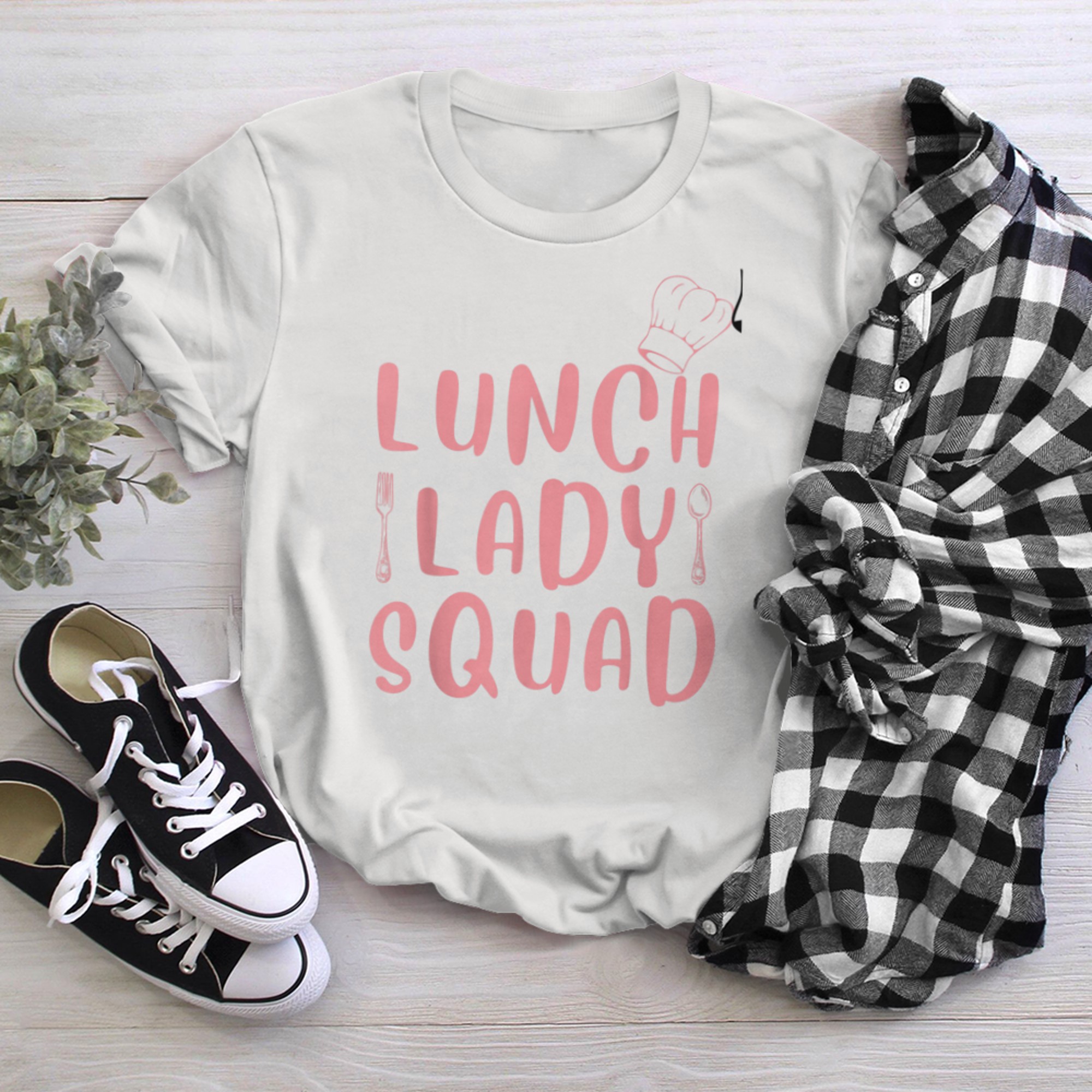 Lunch Lady Squad Cafeteria Crew Lunch Lady Life (2) t-shirt White