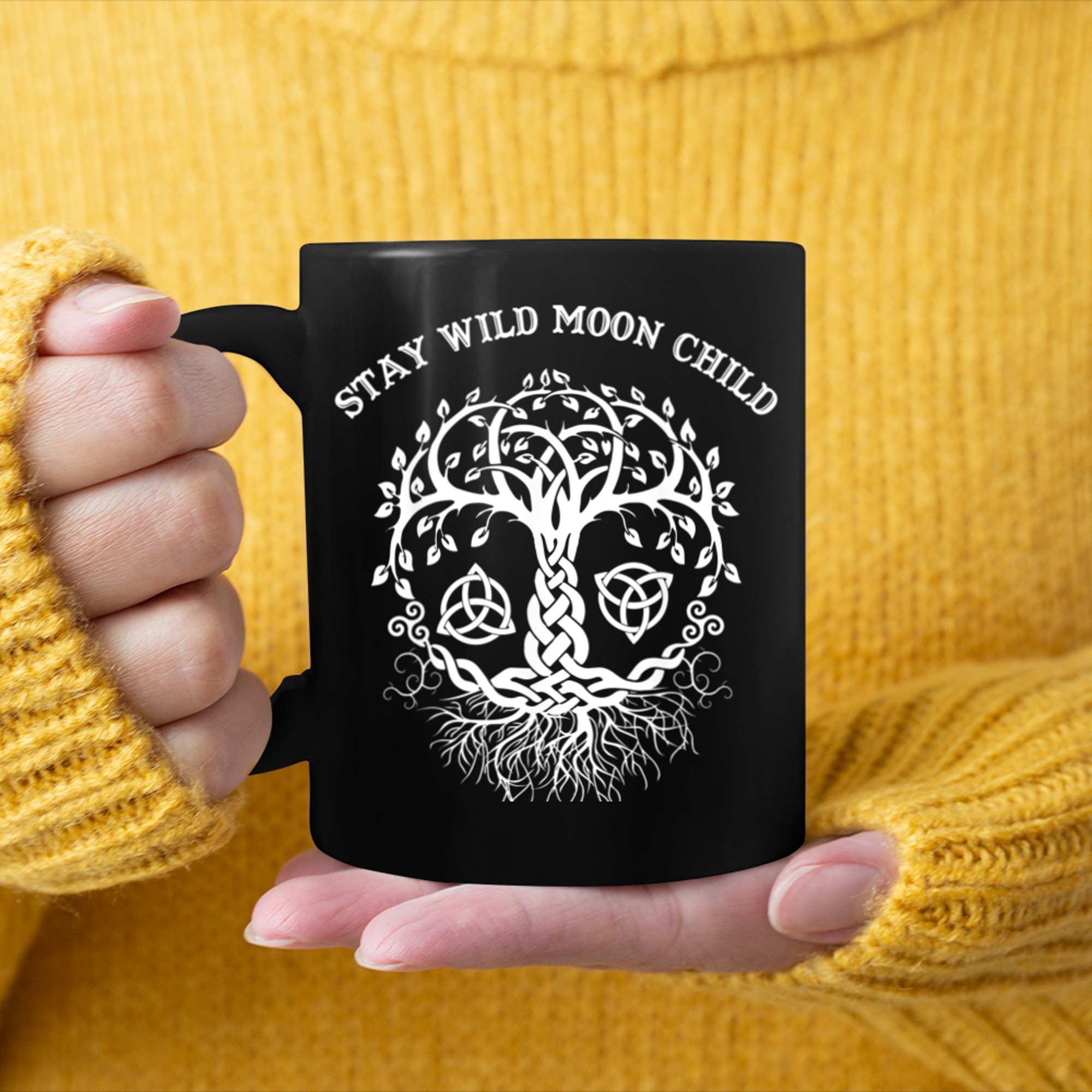 OCCULT WICCA & PAGAN WITCHCRAFT WICCAN TREE OF LIFE mug black