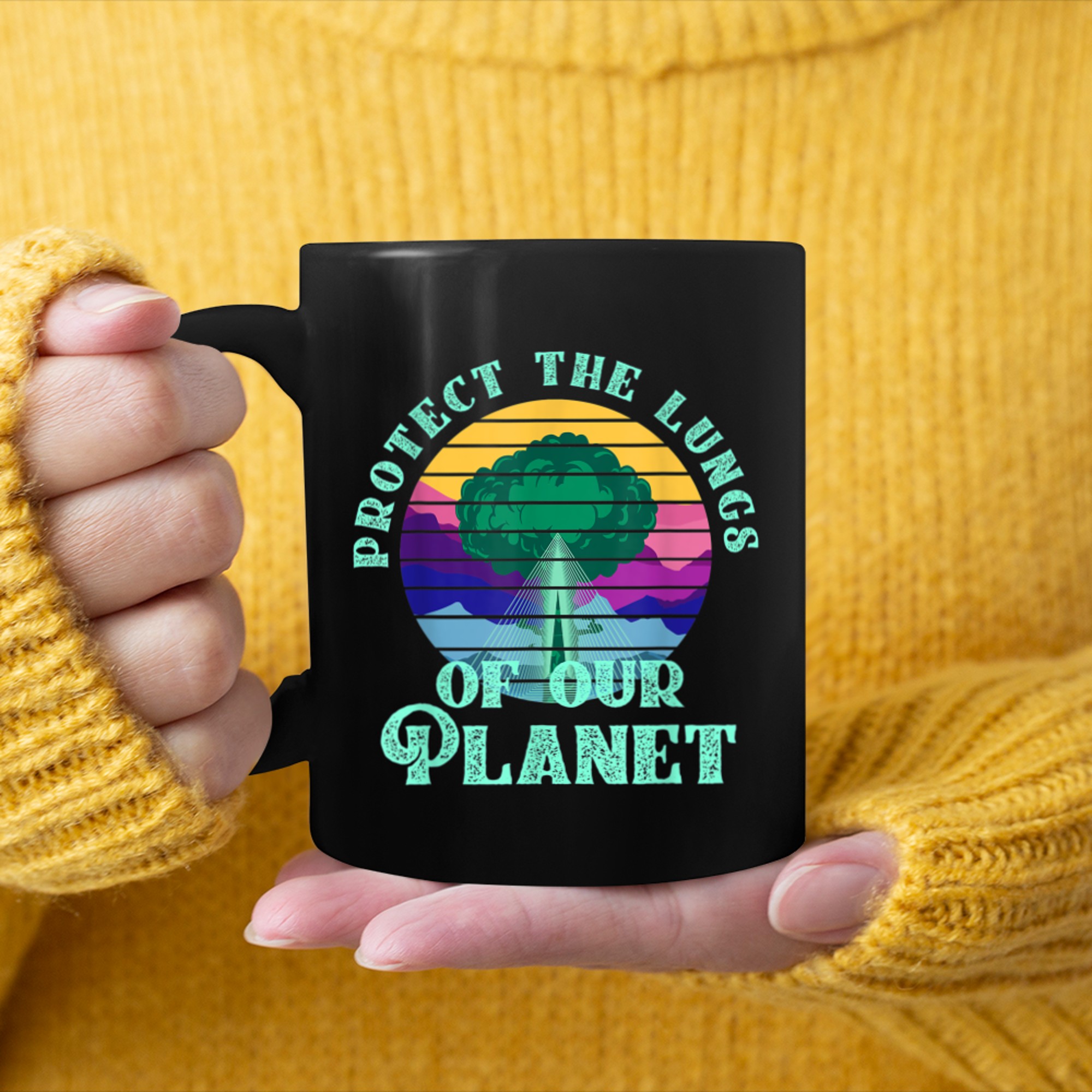 Protect The Lungs Of Our Planet - Tree Of Life -Mother Earth mug black