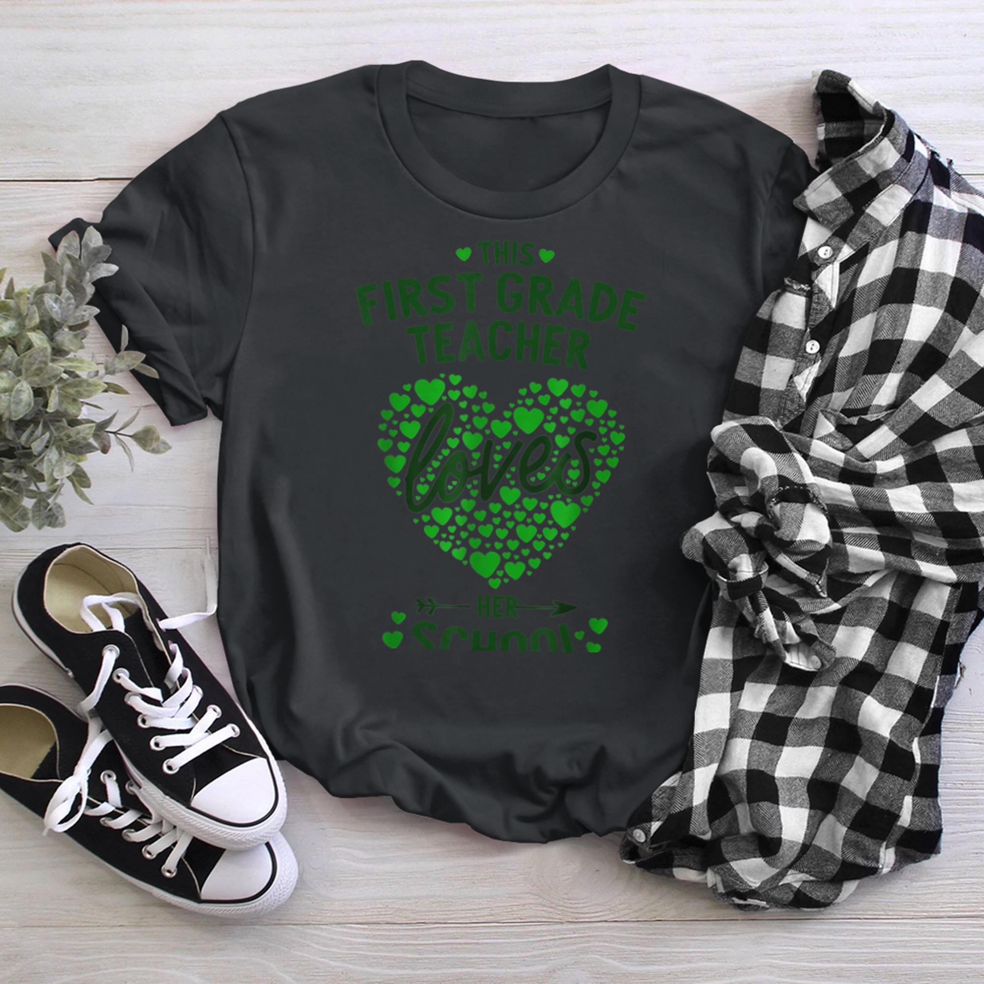 First Grade Teacher Lucky To Be A Teacher St Patrick Day One t-shirt black