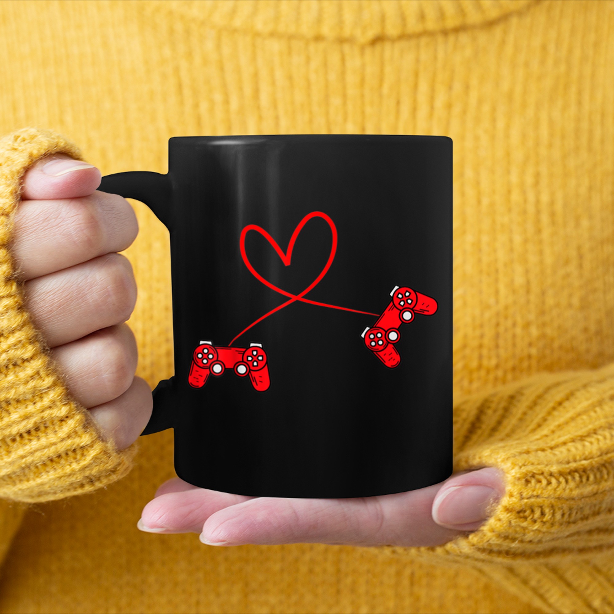 V Is For Video Games Funny Valentines Day Gamer Boy Men (83) mug black