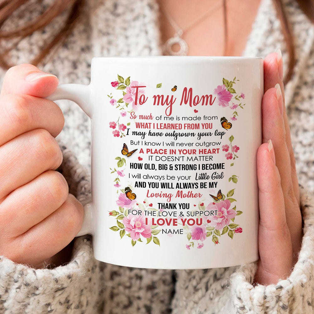 I Will Never Outgrow A Place In Your Heart Personalized Mug For Mom