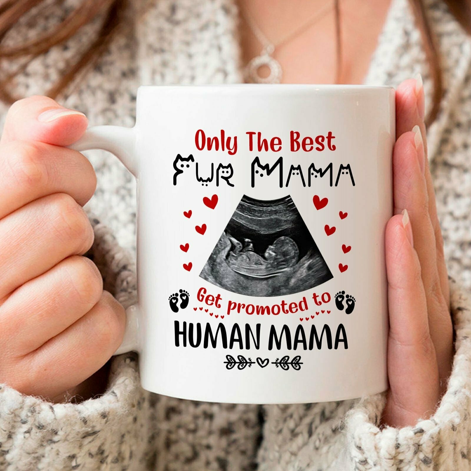 Personalized Mug for Momtobe, Fur Mama Mug, Mother's Day Mug