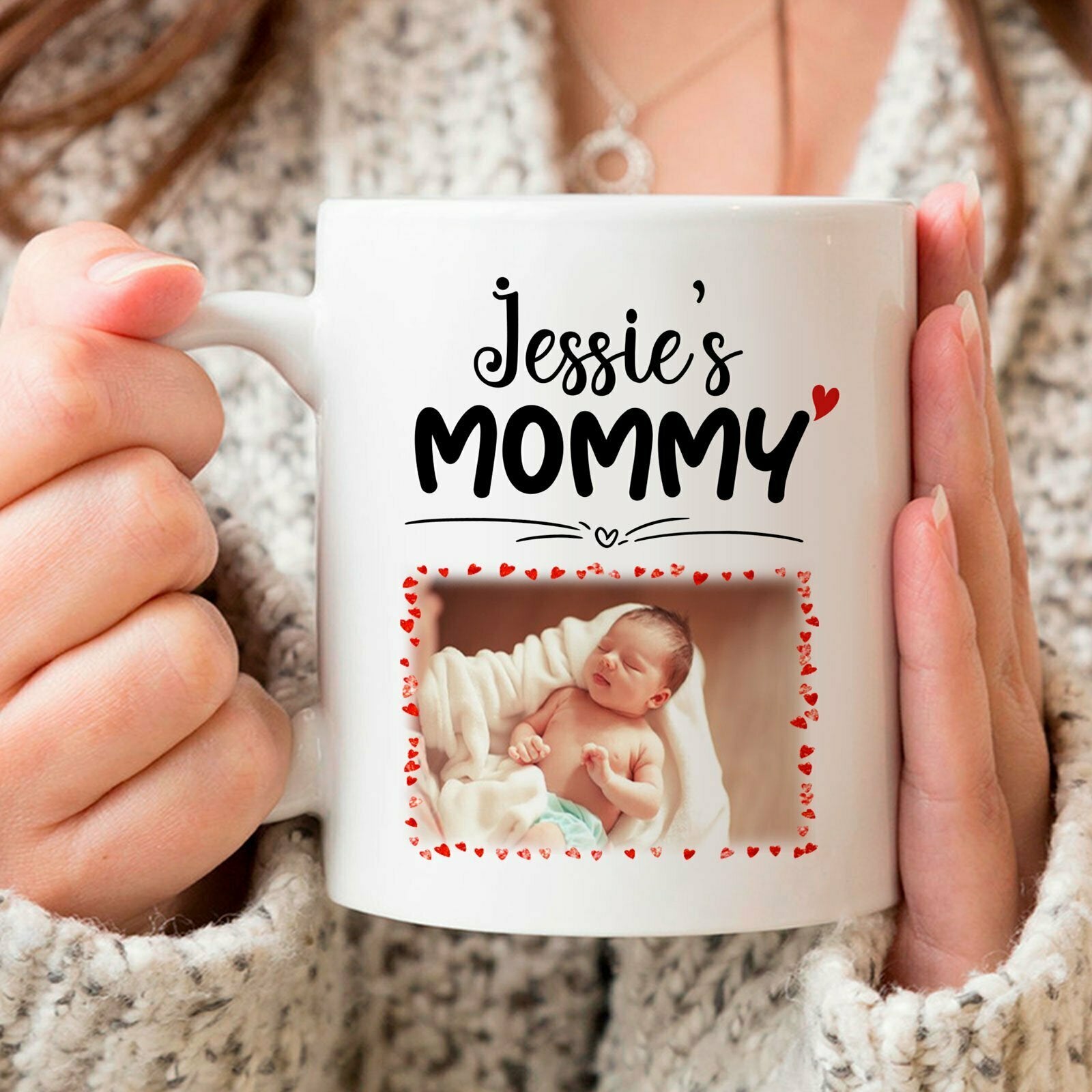 For Expecting Mom Custom Kid's Name And Photo Personalized Mug