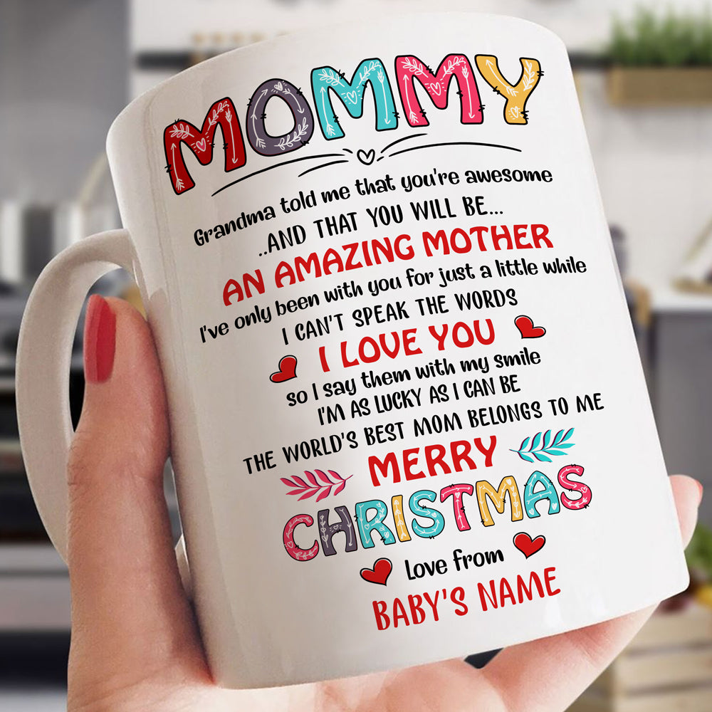 Personalized Gift For New Mom Grandma Said Mommy Awesome Christmas Mug