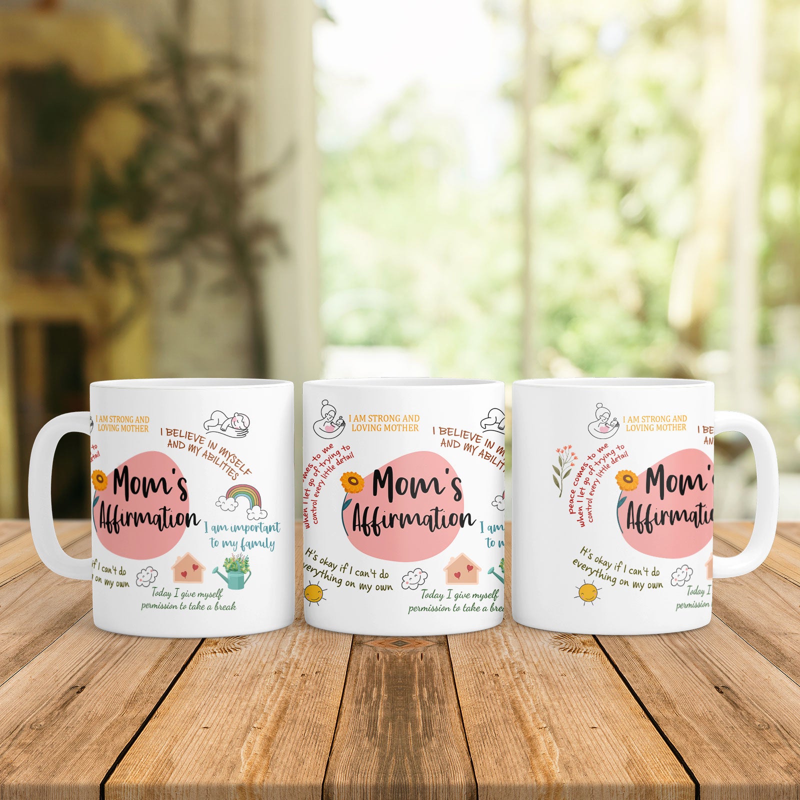 Mom's Affirmation Gift For Mom Mother's Day Cute Coffee Mug