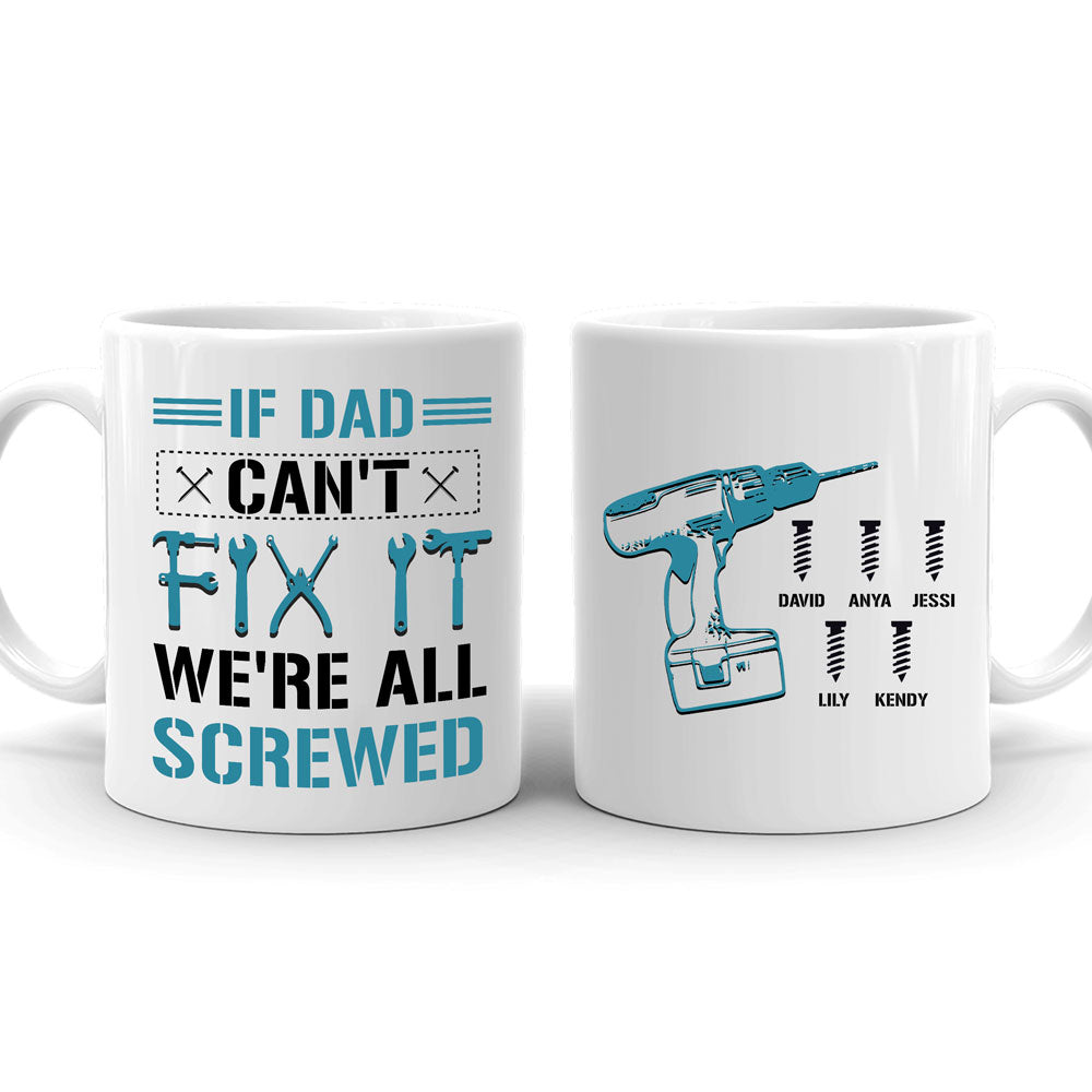 Dad Daughter Son Screw Mugs Gift For Dad