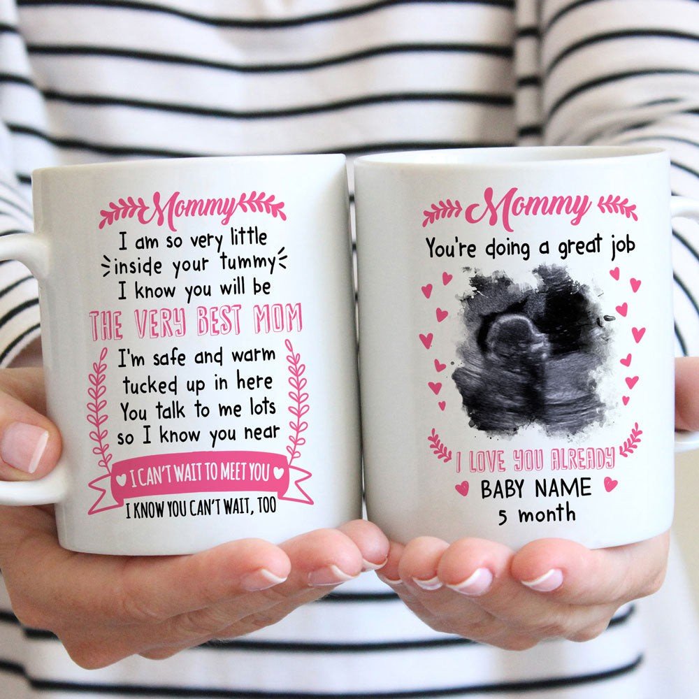 Baby Bump Month Old I'm So Little Personalized Mug