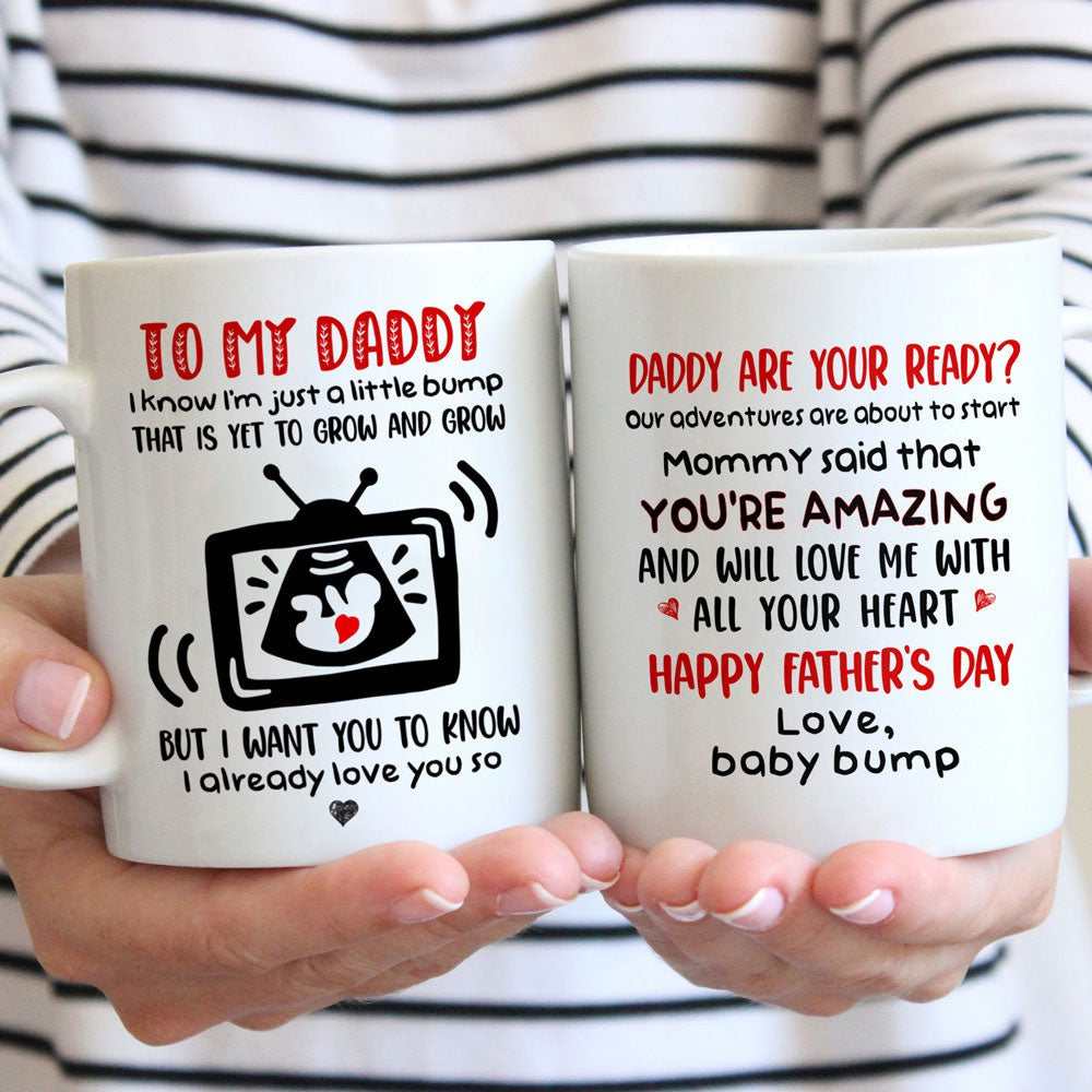 Daddy Love You So Bump Mug Father's Day Gift For Dad