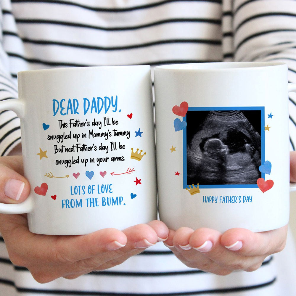 For Dad Lots Of Love From Bump Personalized Father's Day Cute Mug