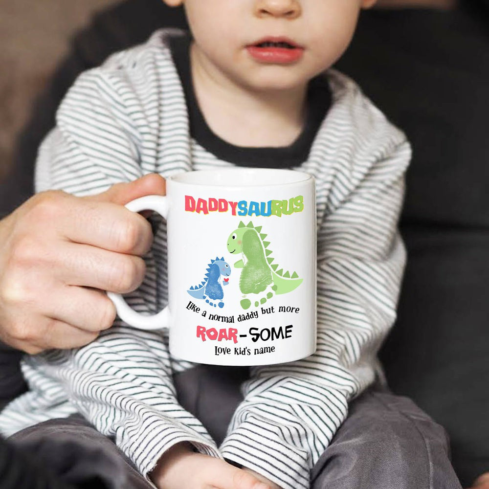 Daddysaurus Mugs Personalized Gift For Dad