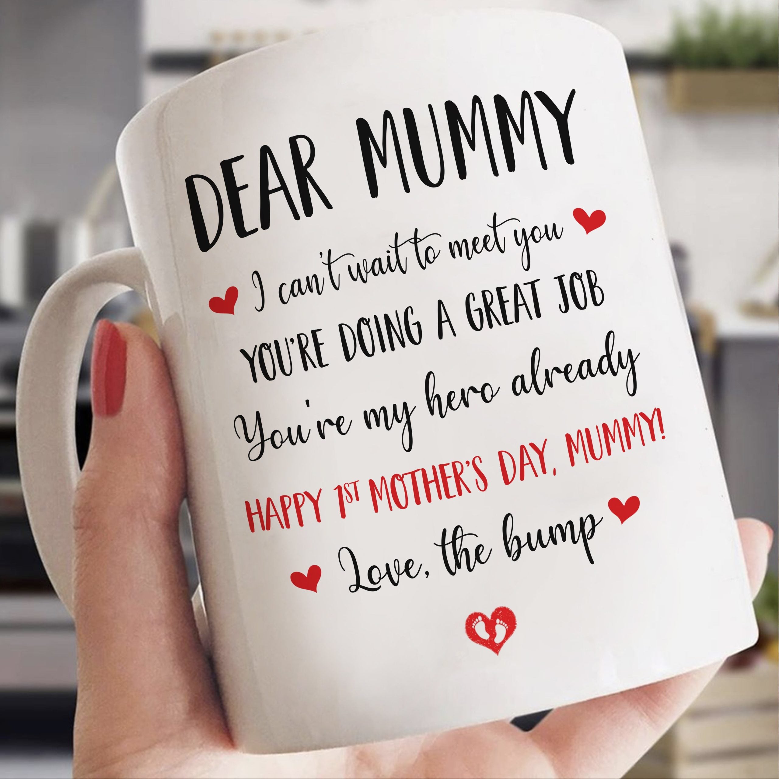 Mother's Day Dear Mummy You're My Hero Mug Gift For Mum To Be