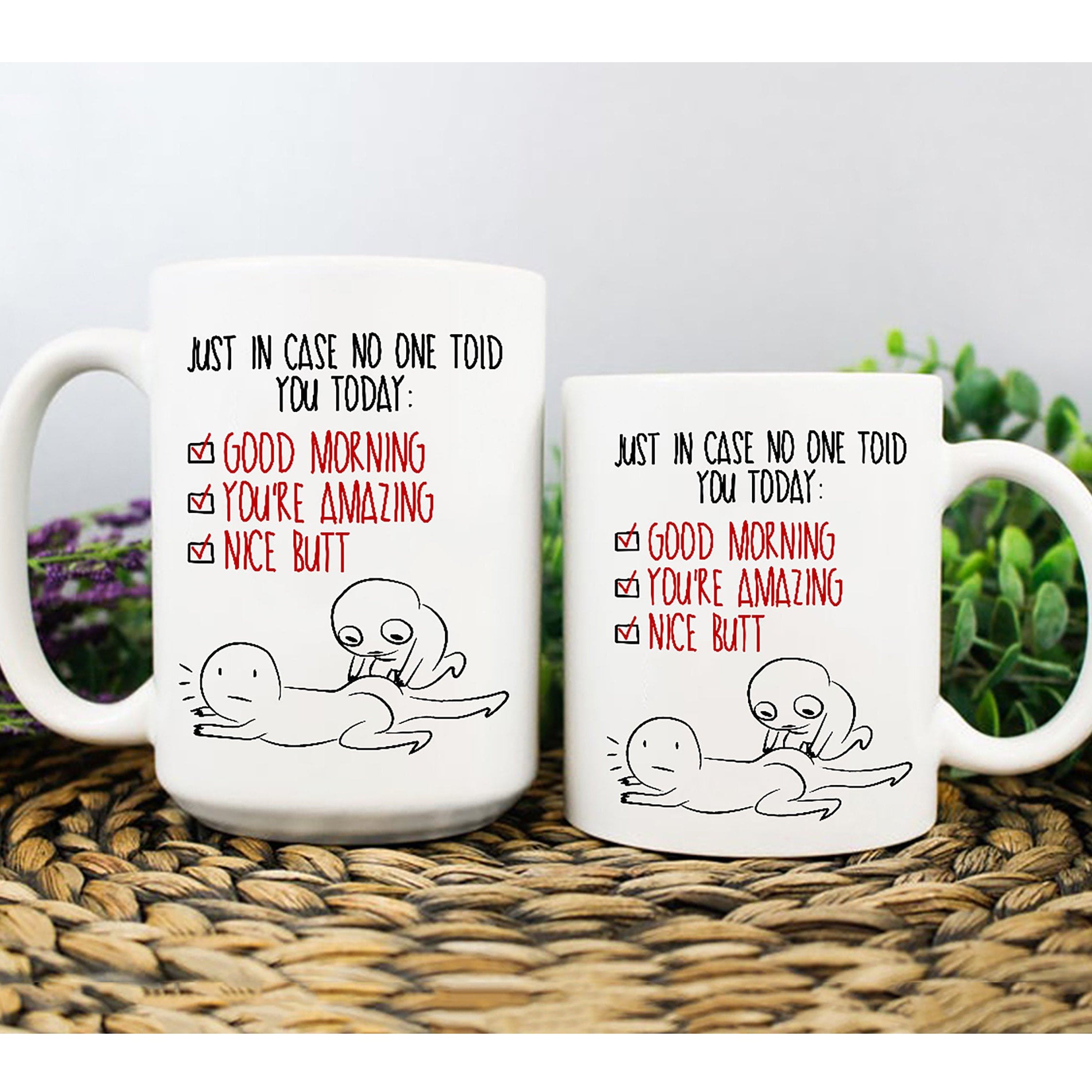 Gift For Her For Him Nice Butt Couple Mug