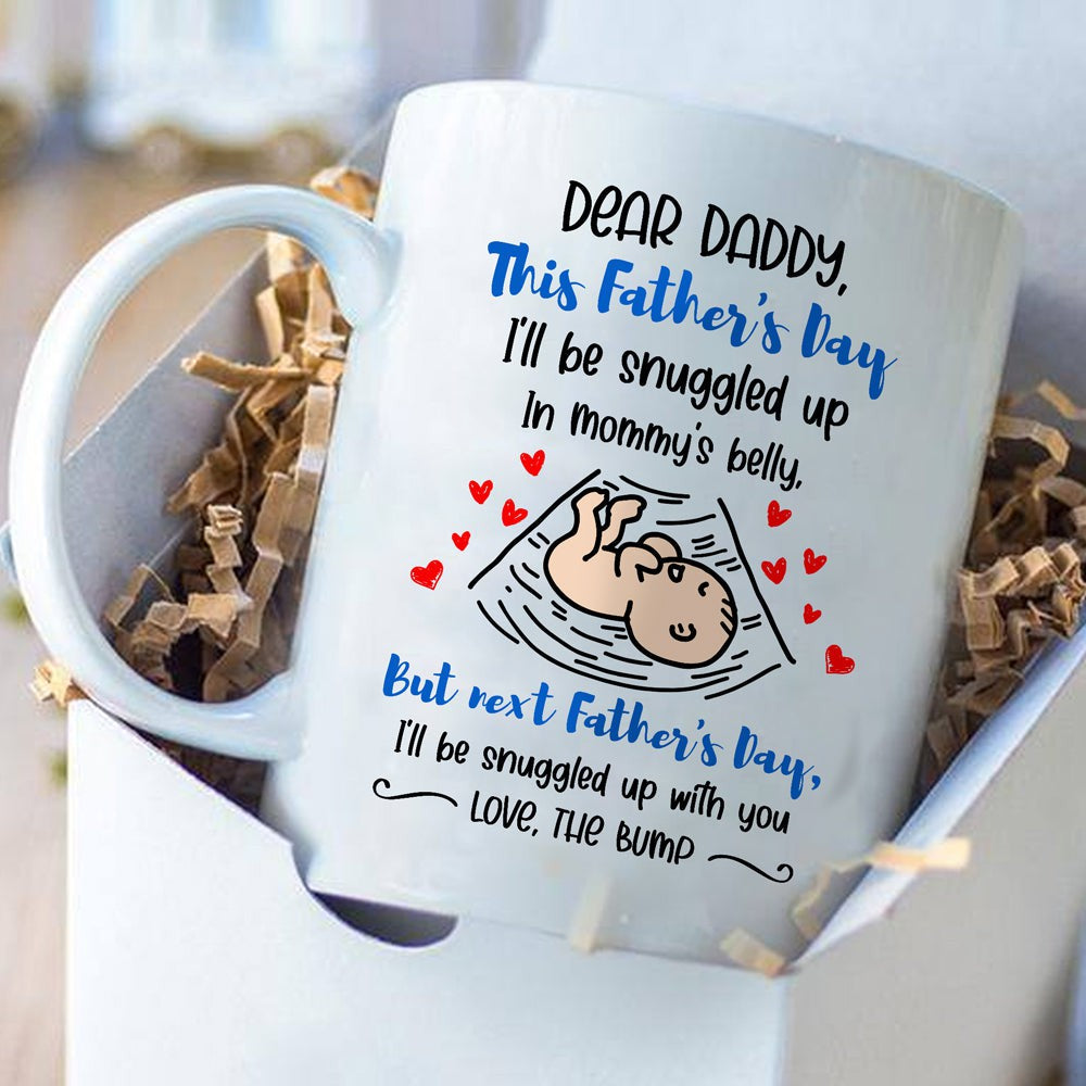 Father's Day Gift For Dad To Be Kisses From The Bump Mug