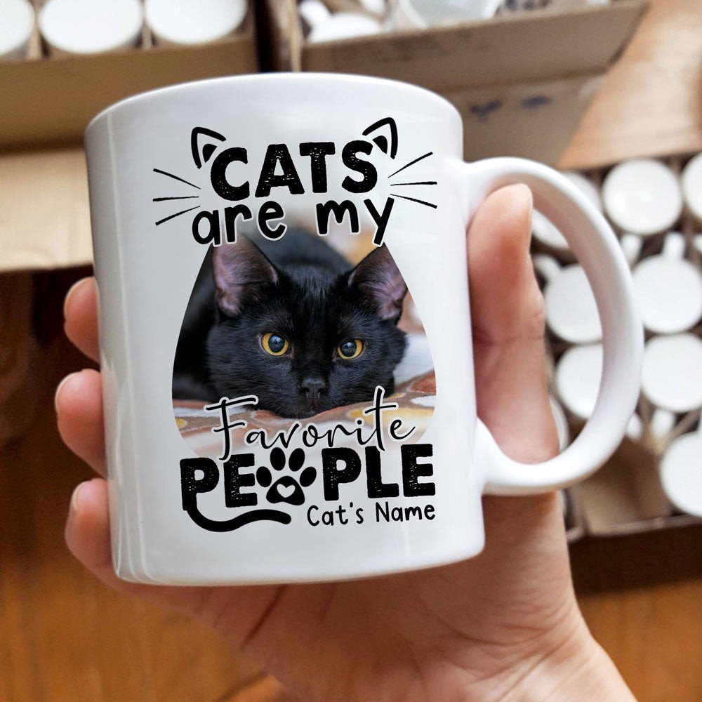 Personalized Gift For Cat Lover Cats Are My Favorite People Mug