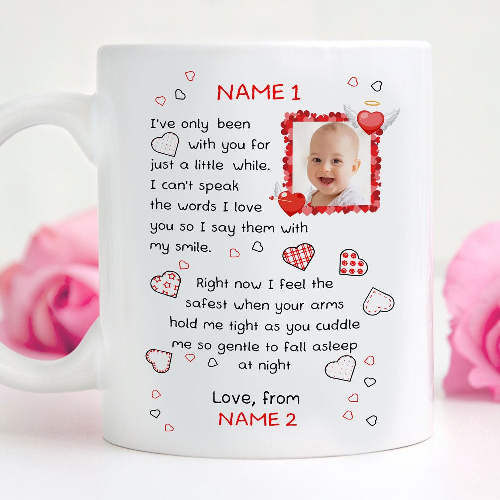 Personalized I Say Them With My Smile Mug Gift For New Dad New Mom