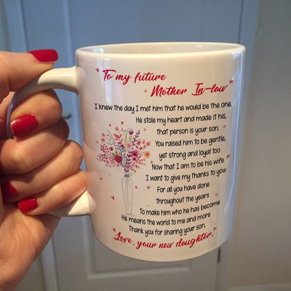 Gift For Future Mother In Law Thanh You For Sharing Your Son Mug