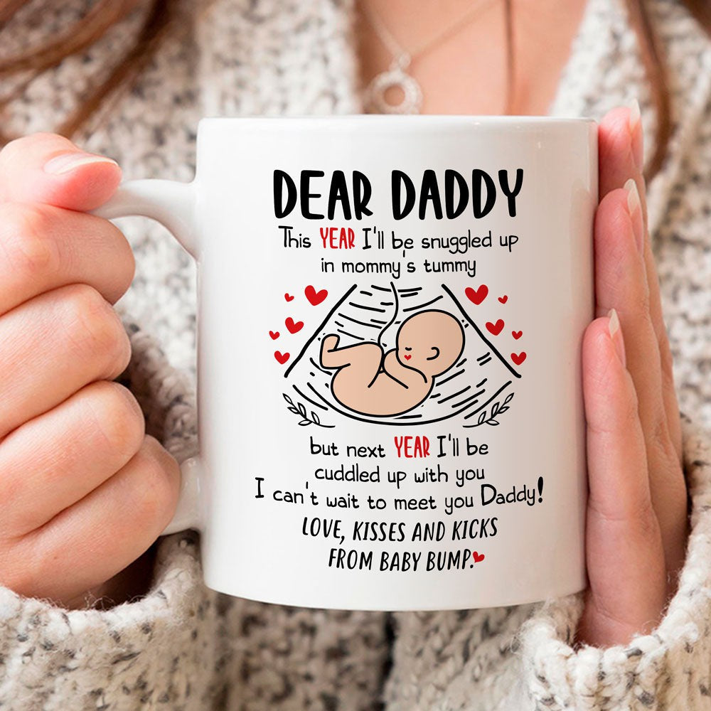 Gift For Dad To Be Next Year I'll Be Cuddled Up With You Mug