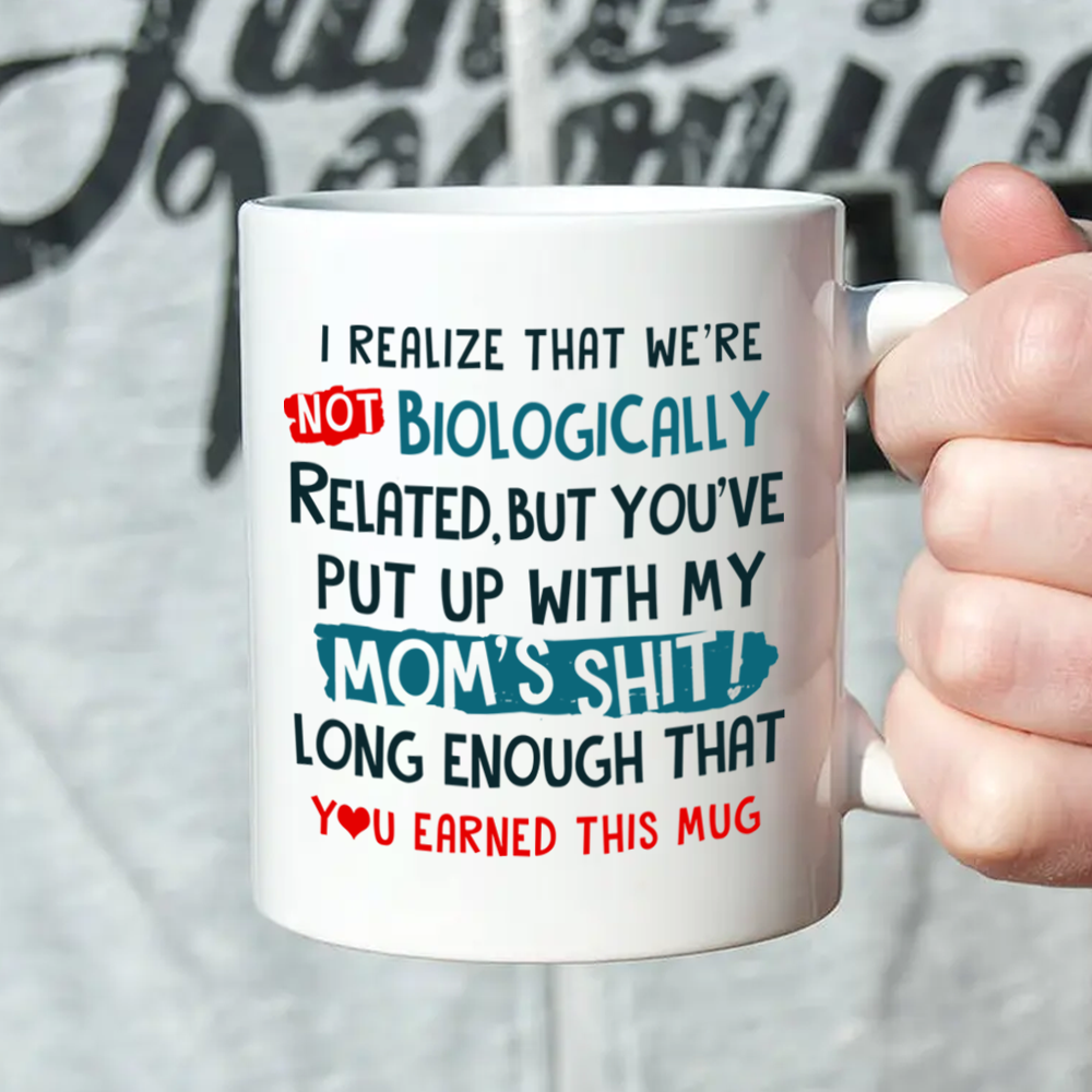 Funny Stepdad Gift For Stepdad Bonus Dad Biologically Mug