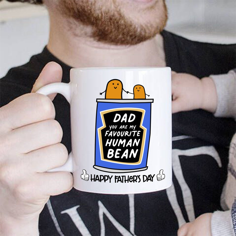 Father's Day Mug Dad Are Favourite  Human Bean Gift For Dad