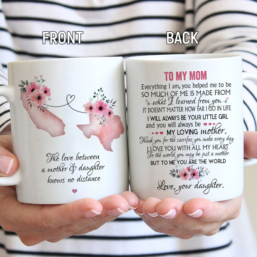 Personalized State The Love Between A Mother And Daughter Mug