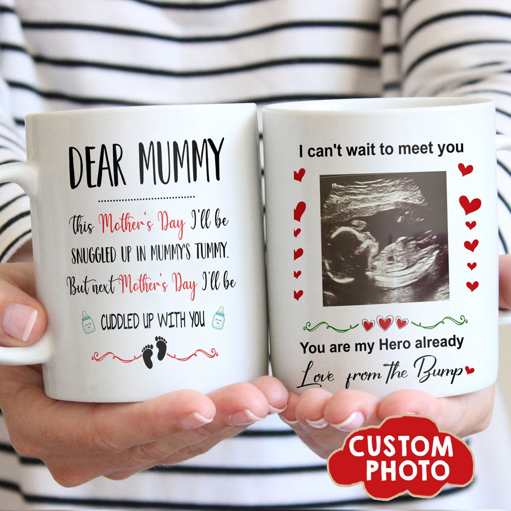 Personalized Ultrasound Mummy Snuggled Up This Mother's Day Mug