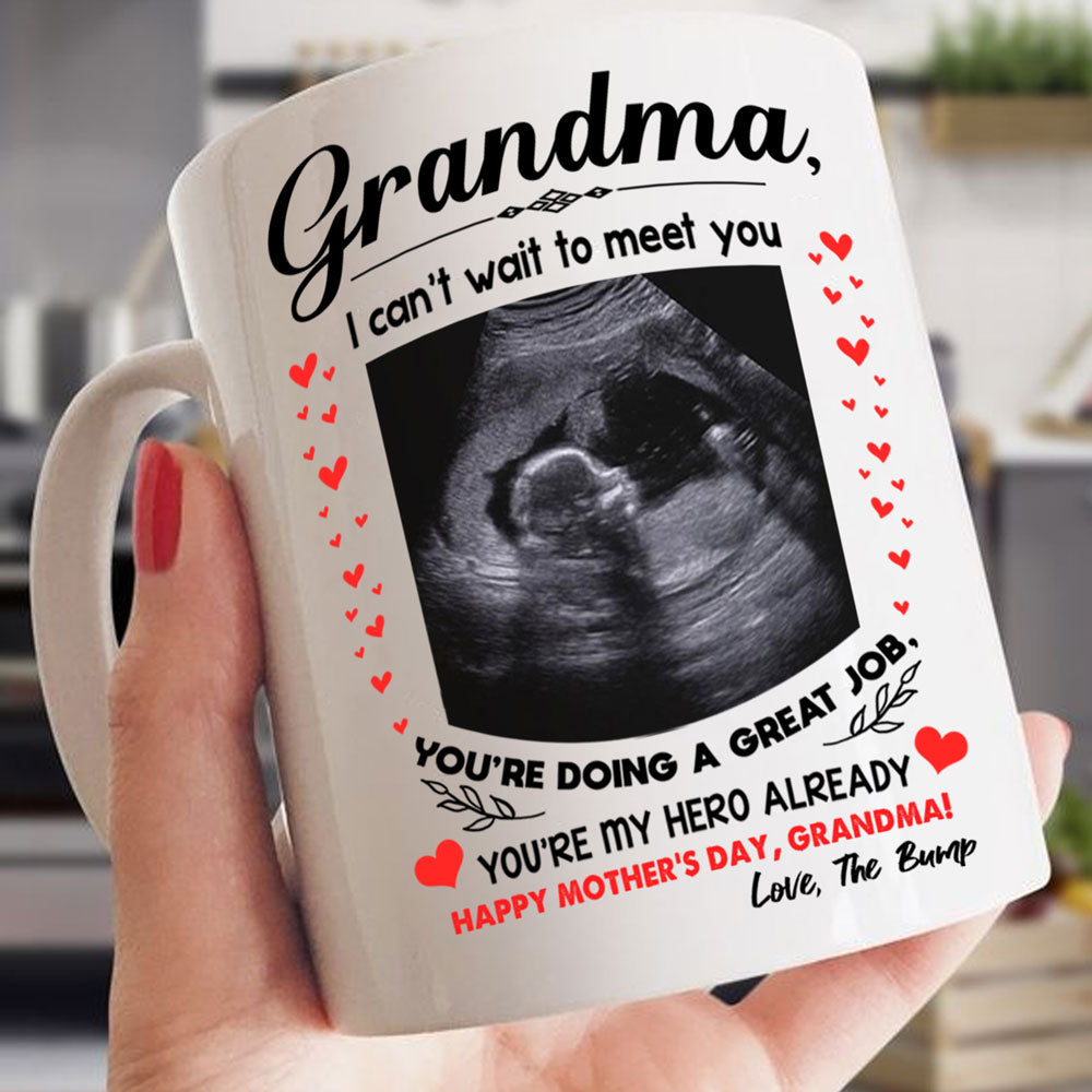 Personalized Happy Mother's Day Mug Bump Gift For Grandma