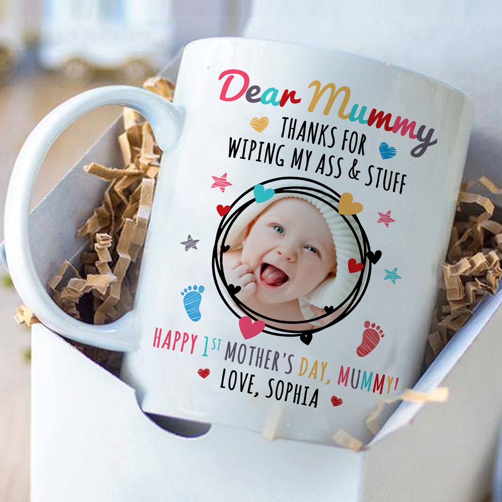 Thanks For Wiping My Ass 1st Mother's Day Mugs Personalized Gift For New Mum