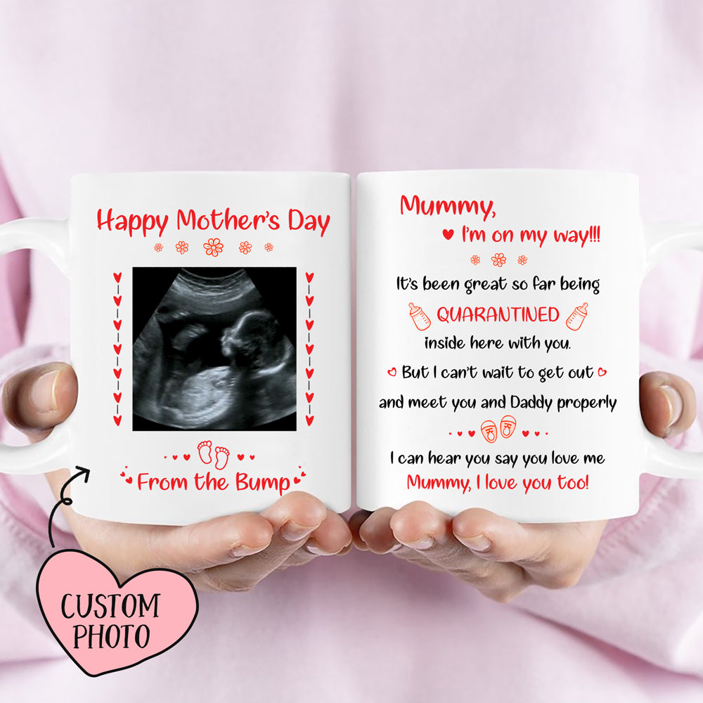 Personalized Ultrasound Mummy I'm On My Way Happy Mother's Day Mug